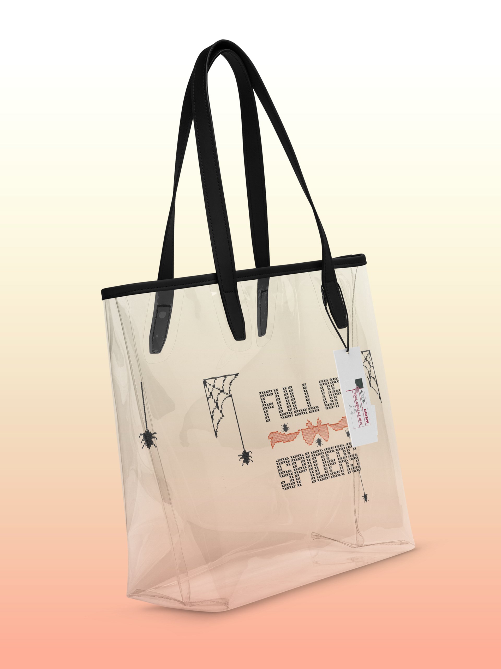Full of Spiders clear tote product image (1)