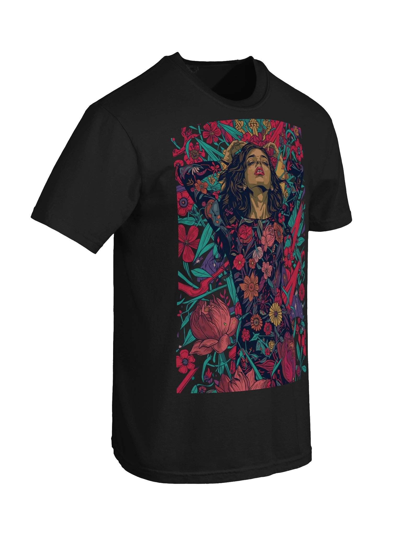 Floral Goddess Illustration Heavyweight Tee product image (4)