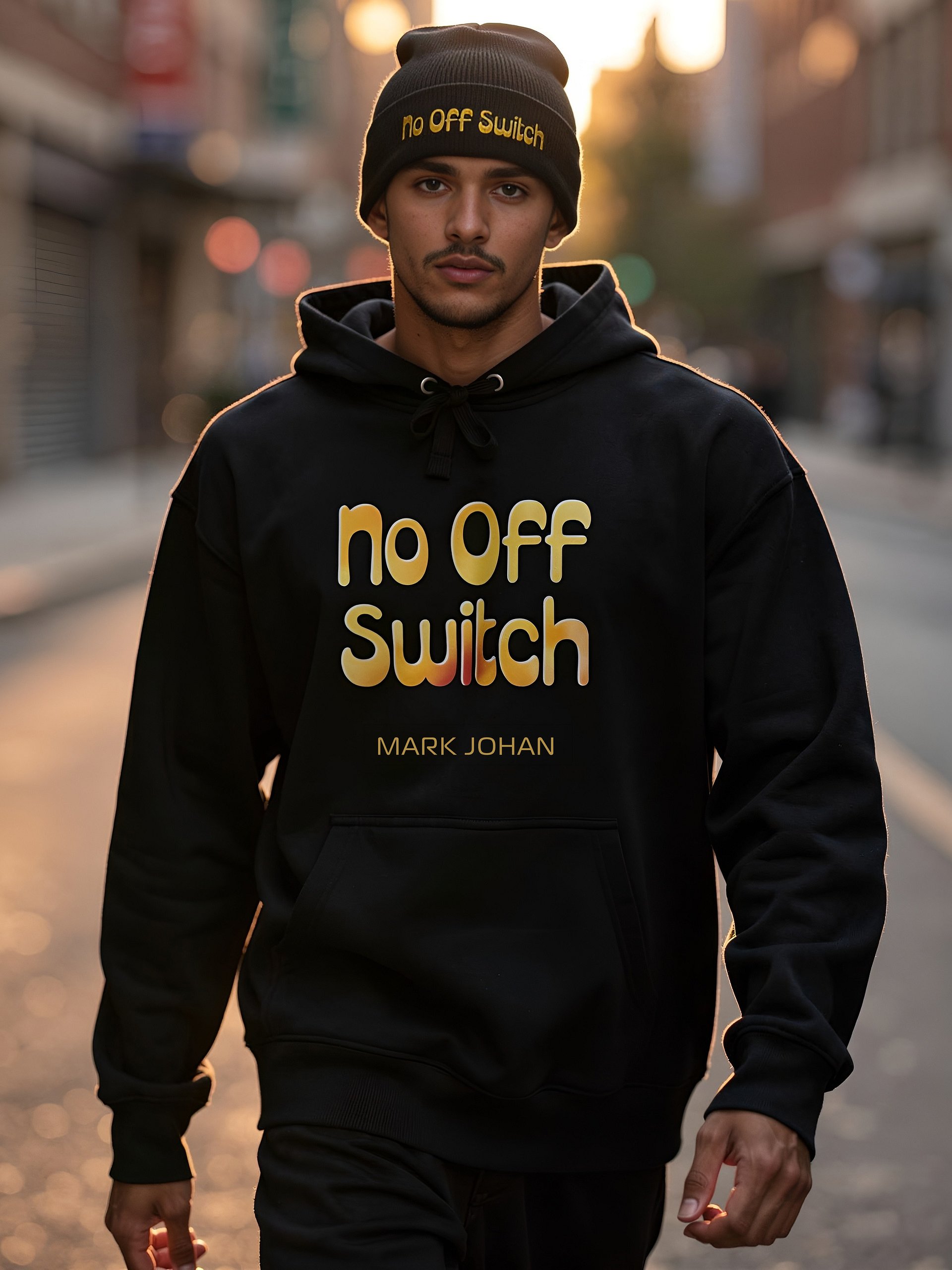 "No Off Switch" Hoodie by Mark Johan product image (1)