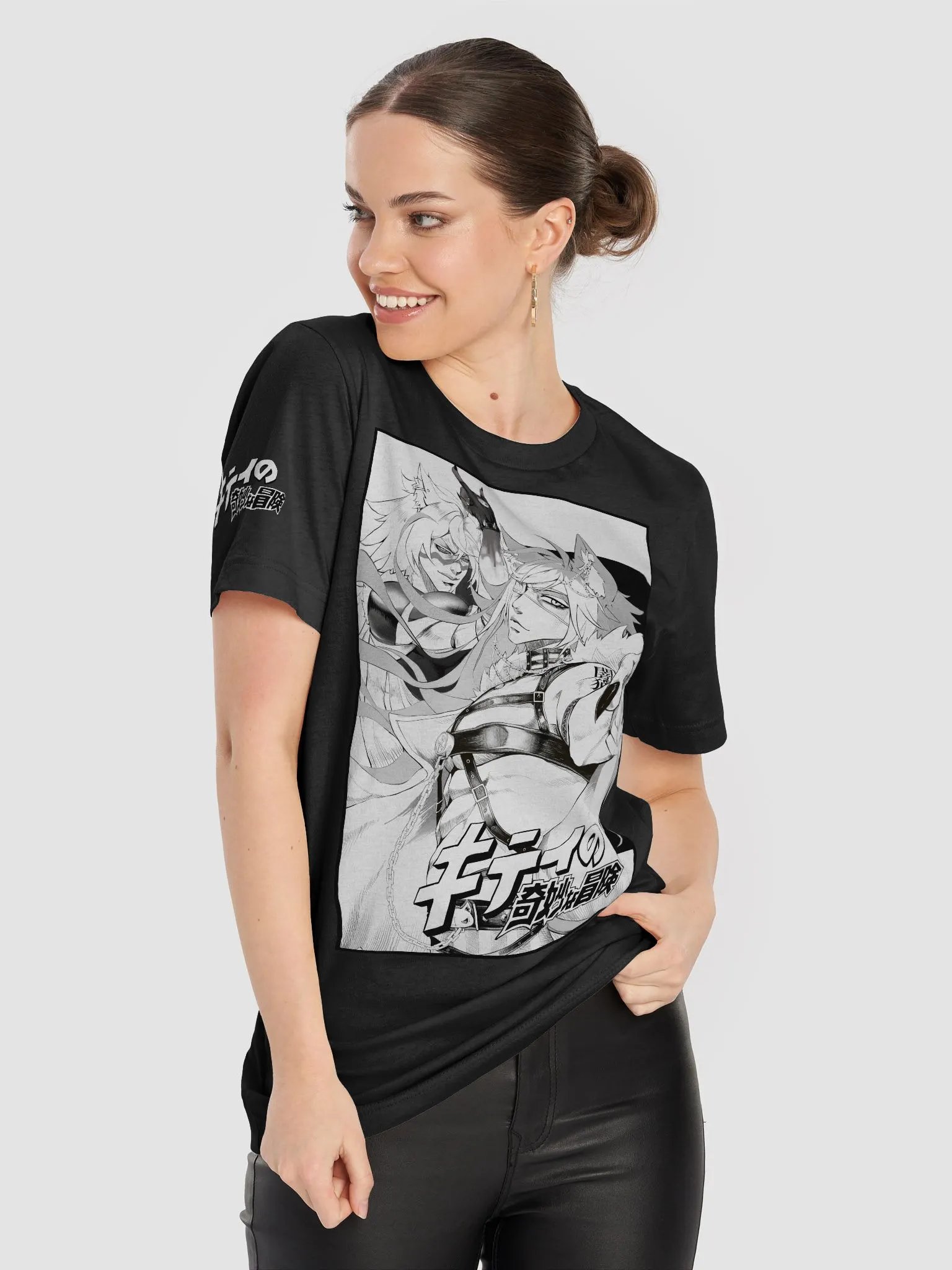 Kitty's Adventure Comfort Tee - black and white product image (23)