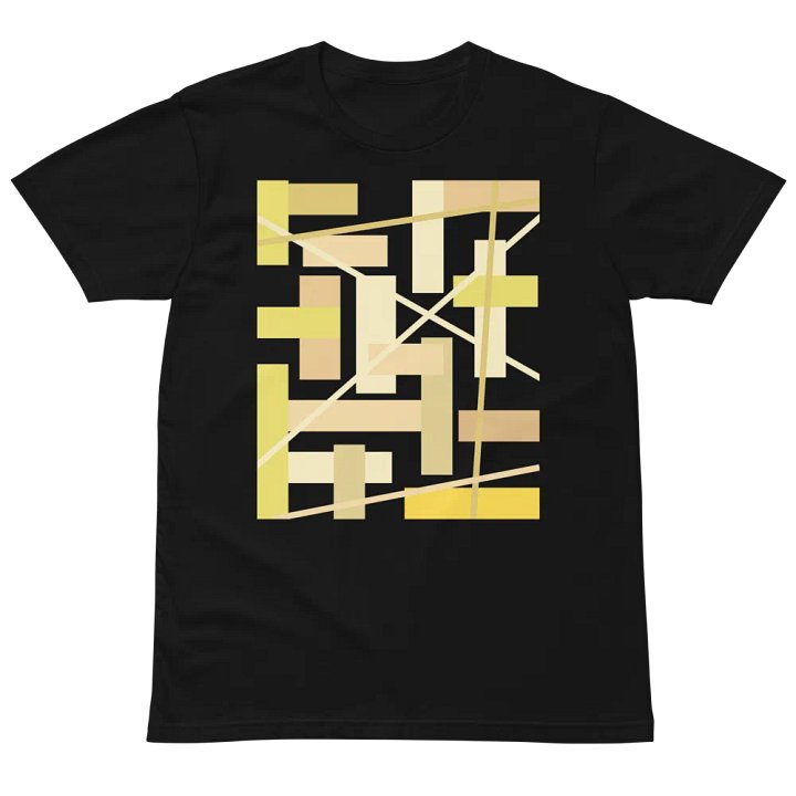 Black Background Golden Geometric Square Rectangle Line Pattern product image (2)