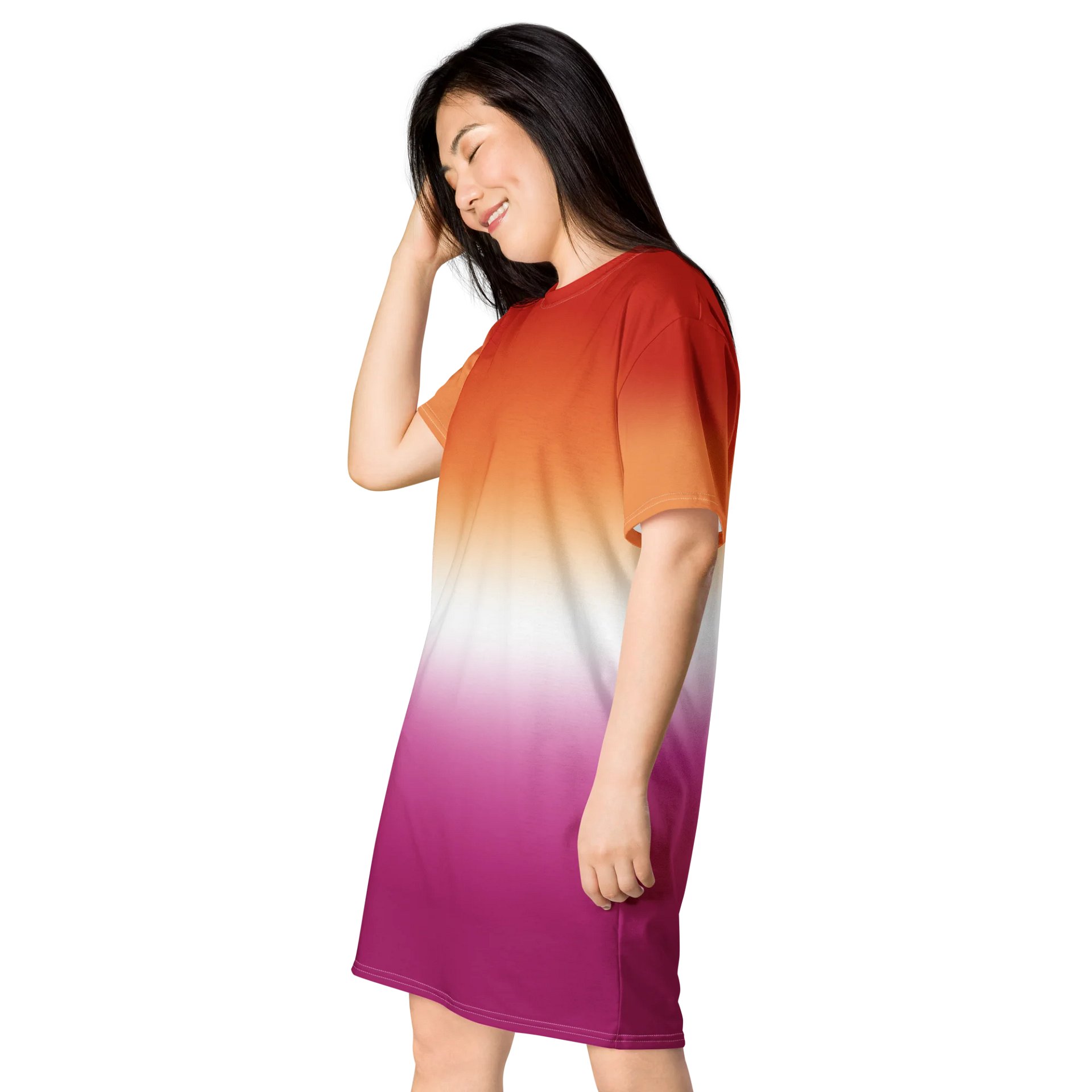 Lesbian Pride Gradient T-shirt Dress product image (3)