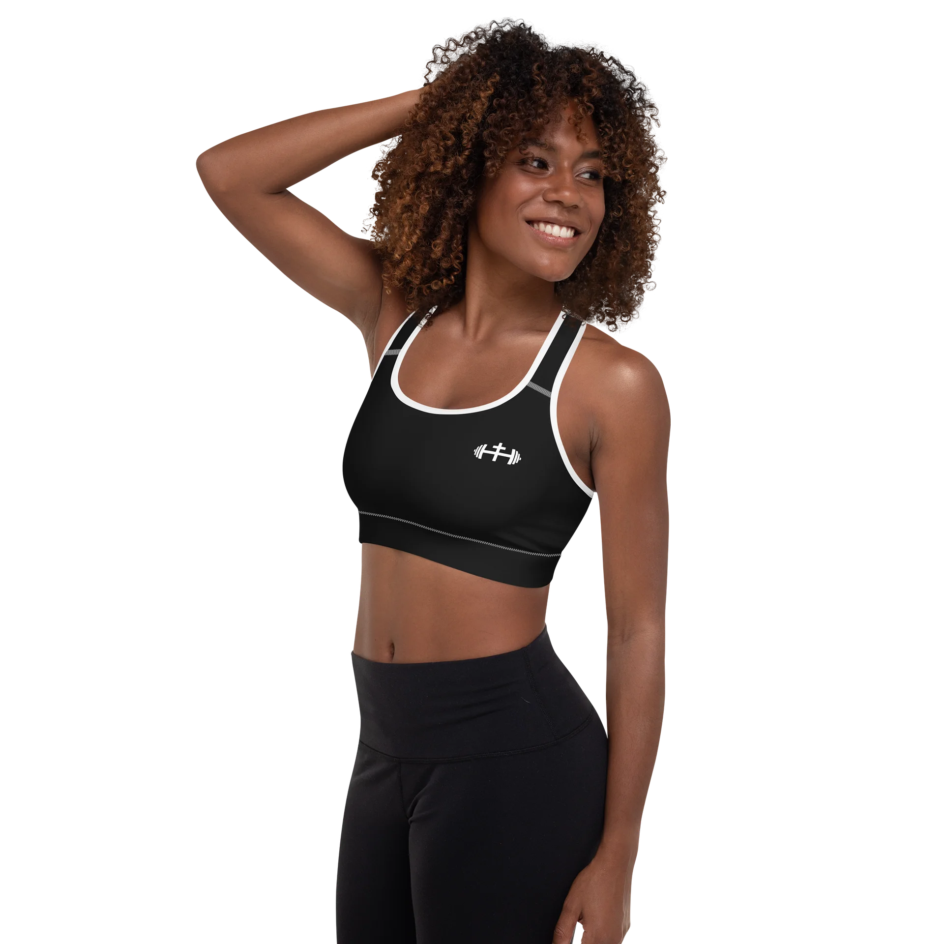 His House Womens Padded Sports Bra - Black product image (5)
