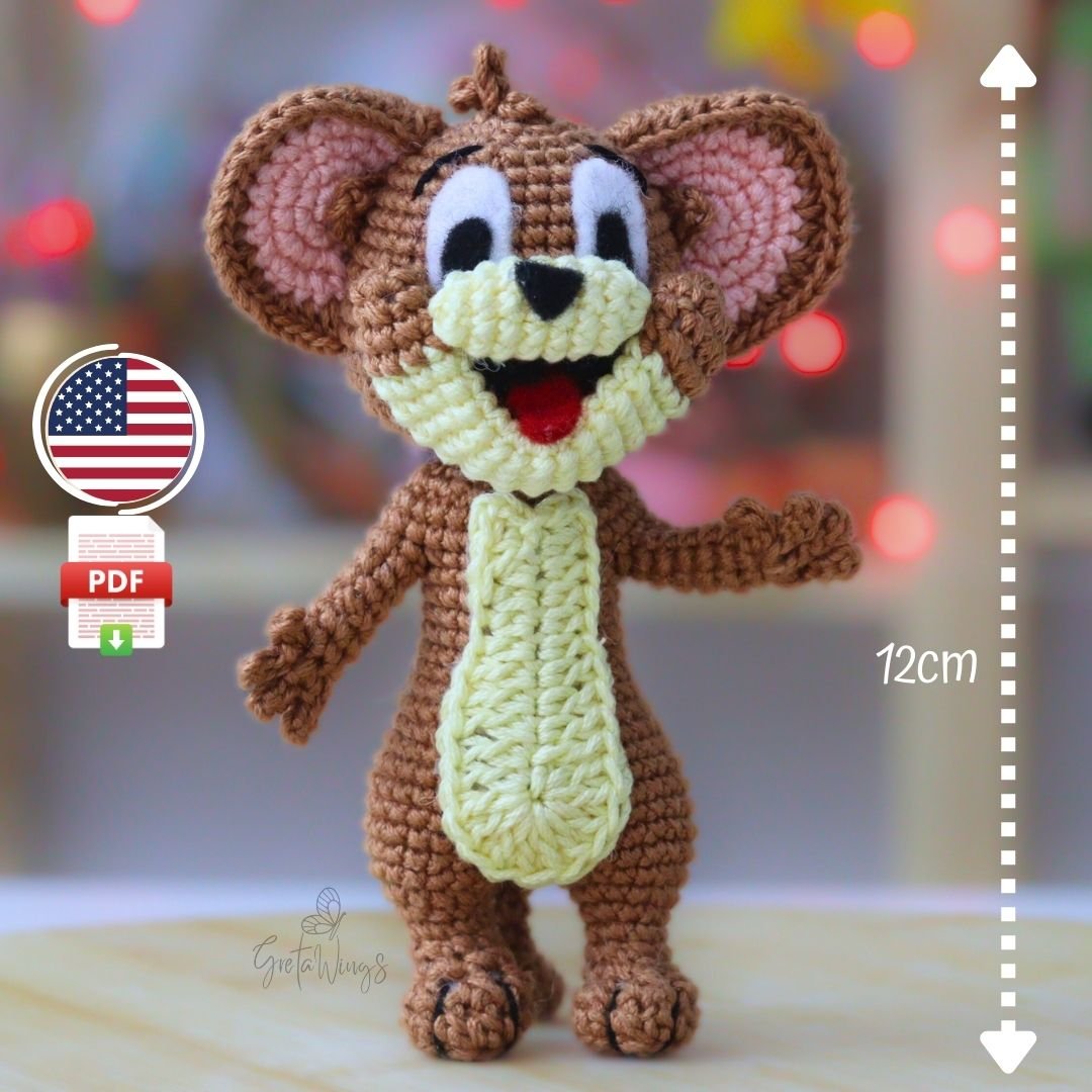 Jerry Amigurumi PDF Pattern - Classic Collection GretaWings product image (1)