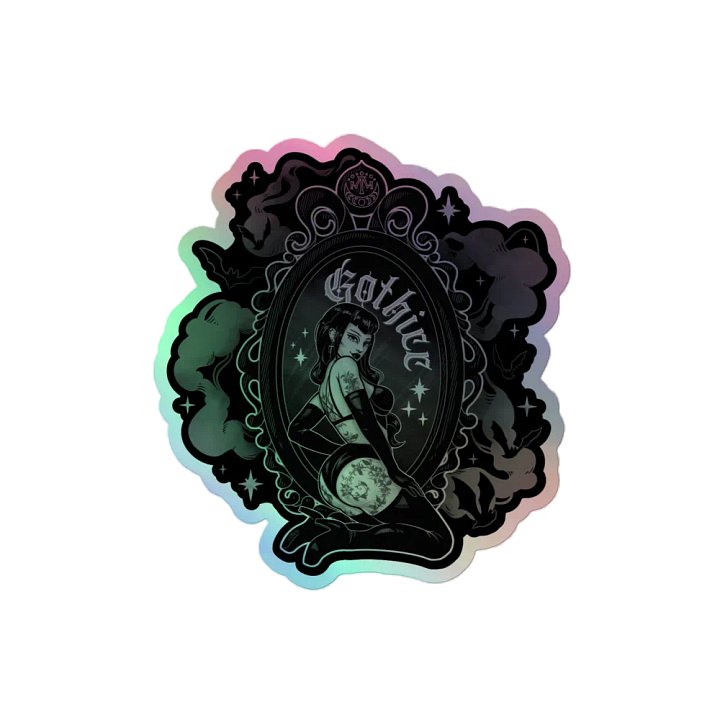 𝖌𝖔𝖙𝖍𝖎𝖈𝖈 holographic sticker product image (2)