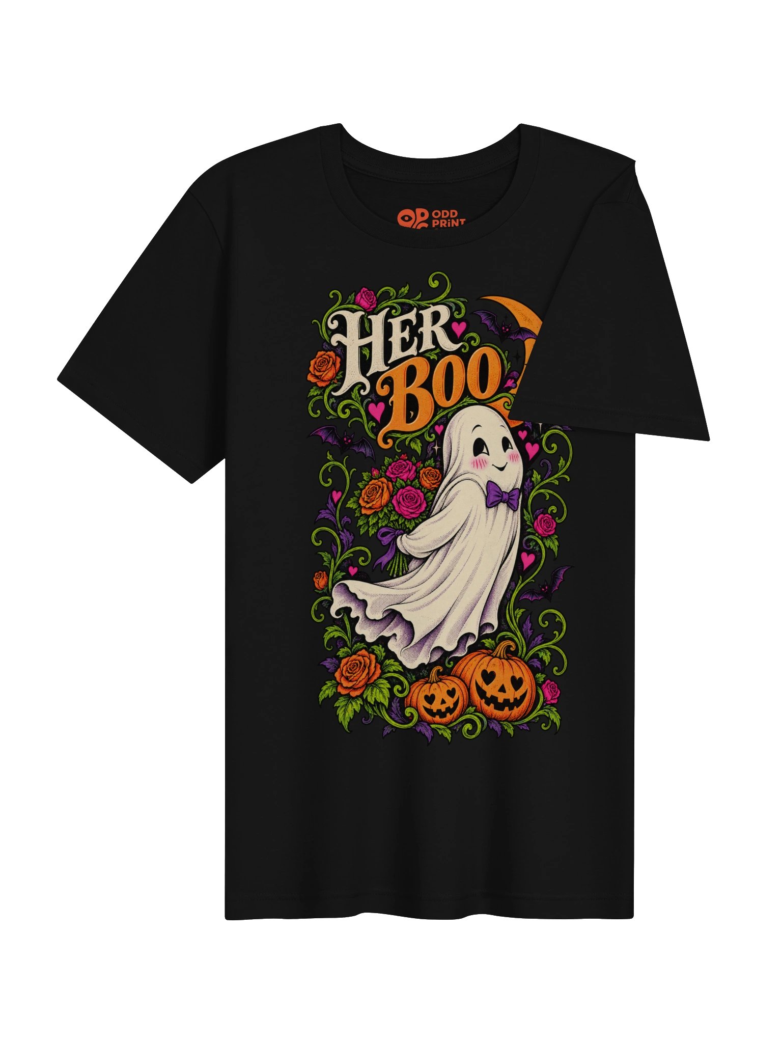 Couples Halloween T-Shirt – Her Boo Ghost product image (10)