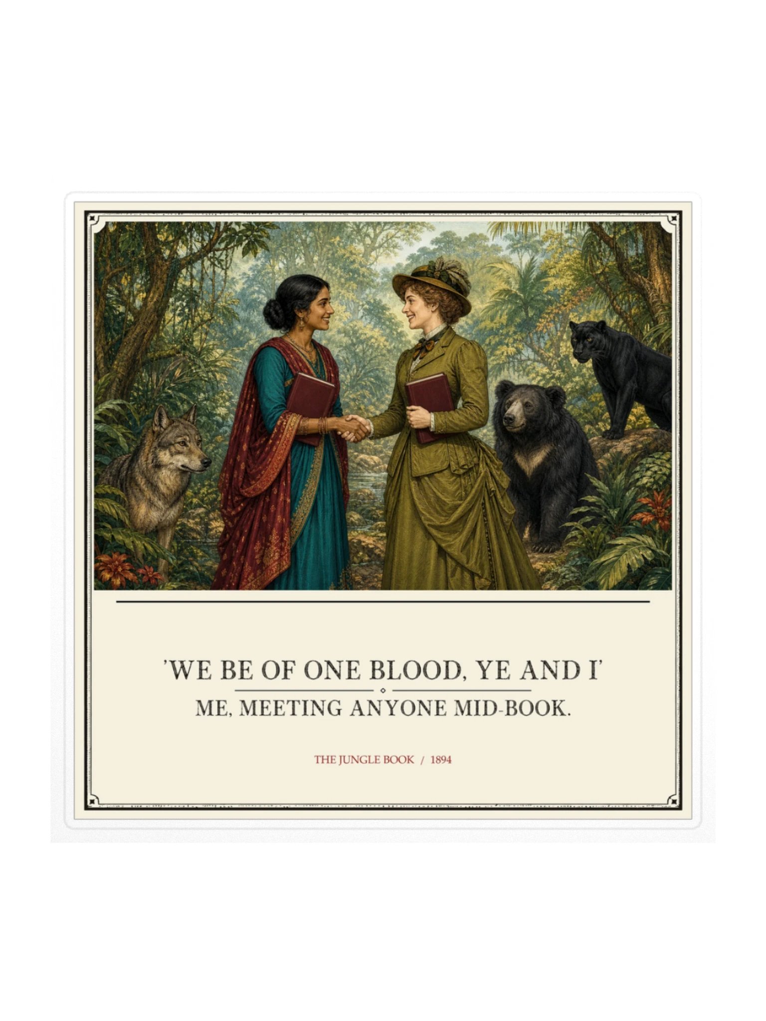 We Be One Blood Ye Me Meeting -- The Jungle Book Sticker product image (1)