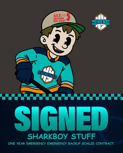 I am BLESSED and FORTUNATE to have signed a one year emergency emergency backup goalie contract with my FAVORITE team, the Ne...