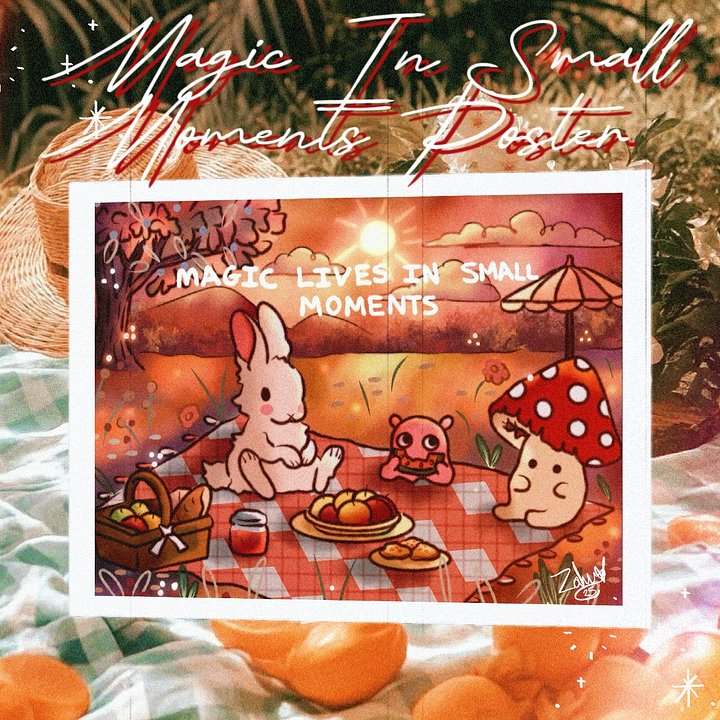 Magic In Small Moments Whimsical Poster | Byzahraartz Shop product image (1)