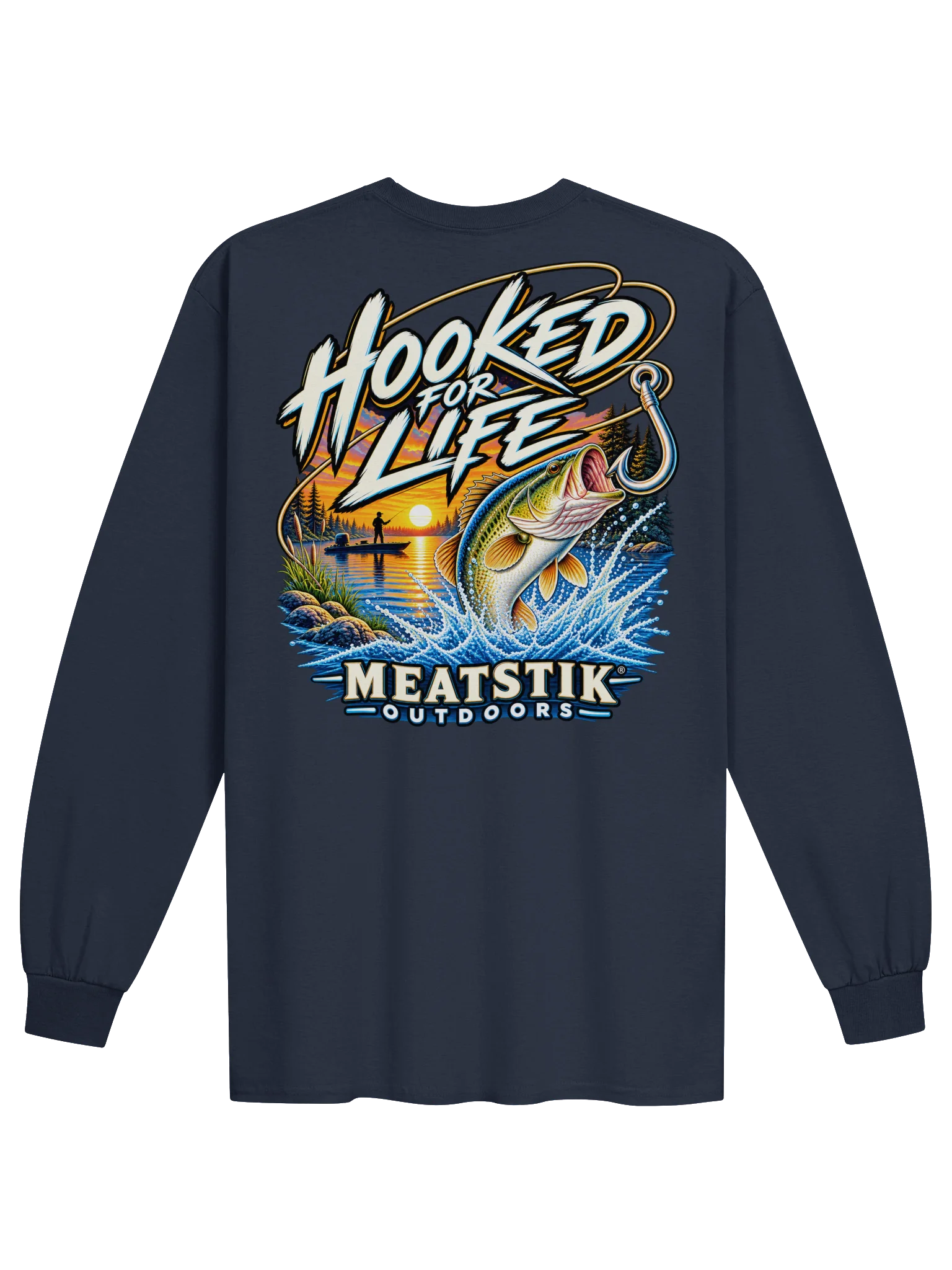 Hooked For Life Bass Fishing Long Sleeve product image (5)