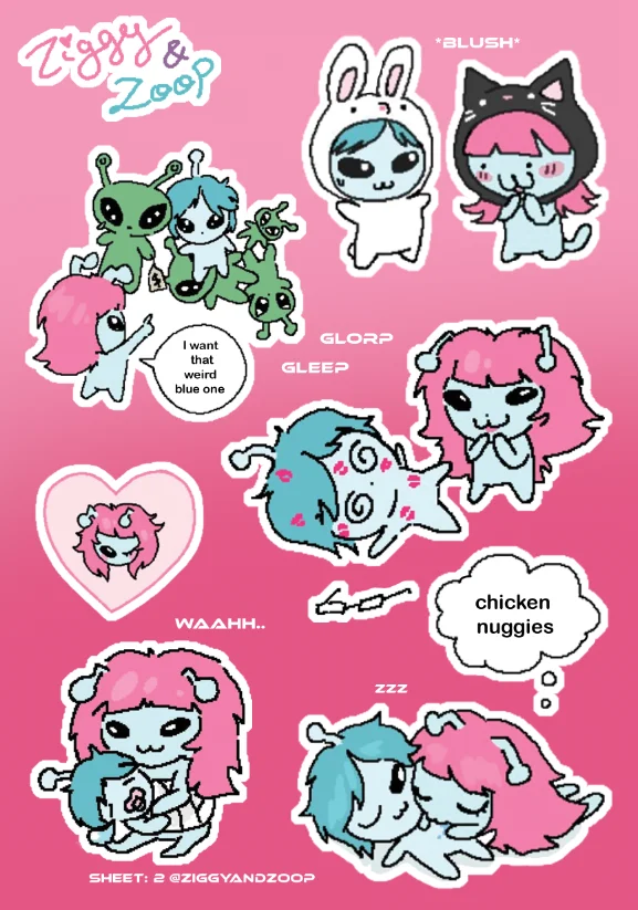 [Silly Zoop] Sticker Sheet: 2 product image (1)