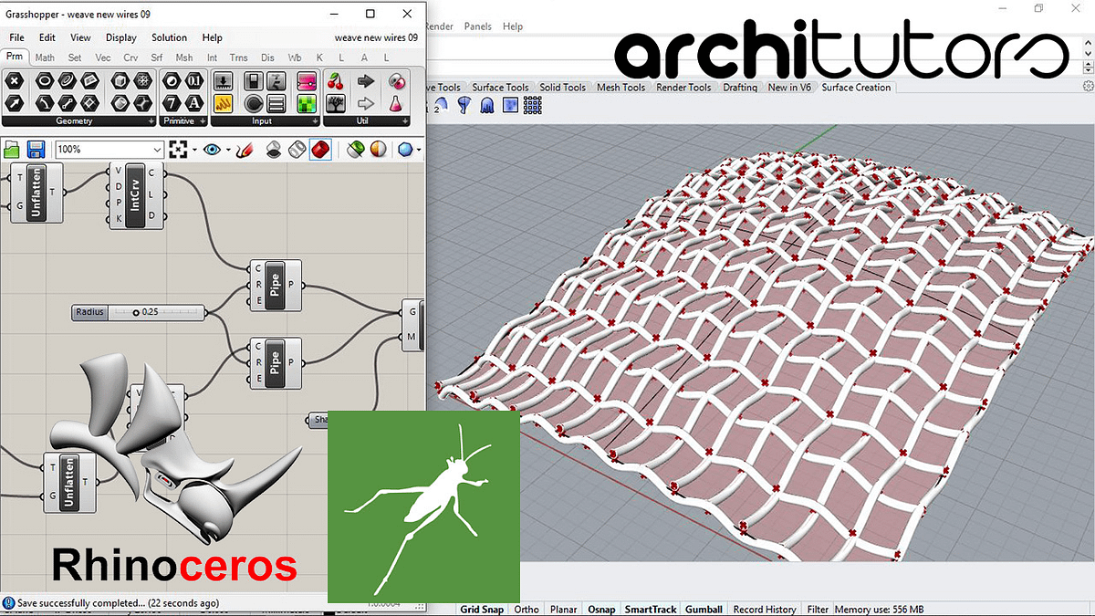 Warp & Weft Parametric Pattern Design Grasshopper Rhino Files Download ...