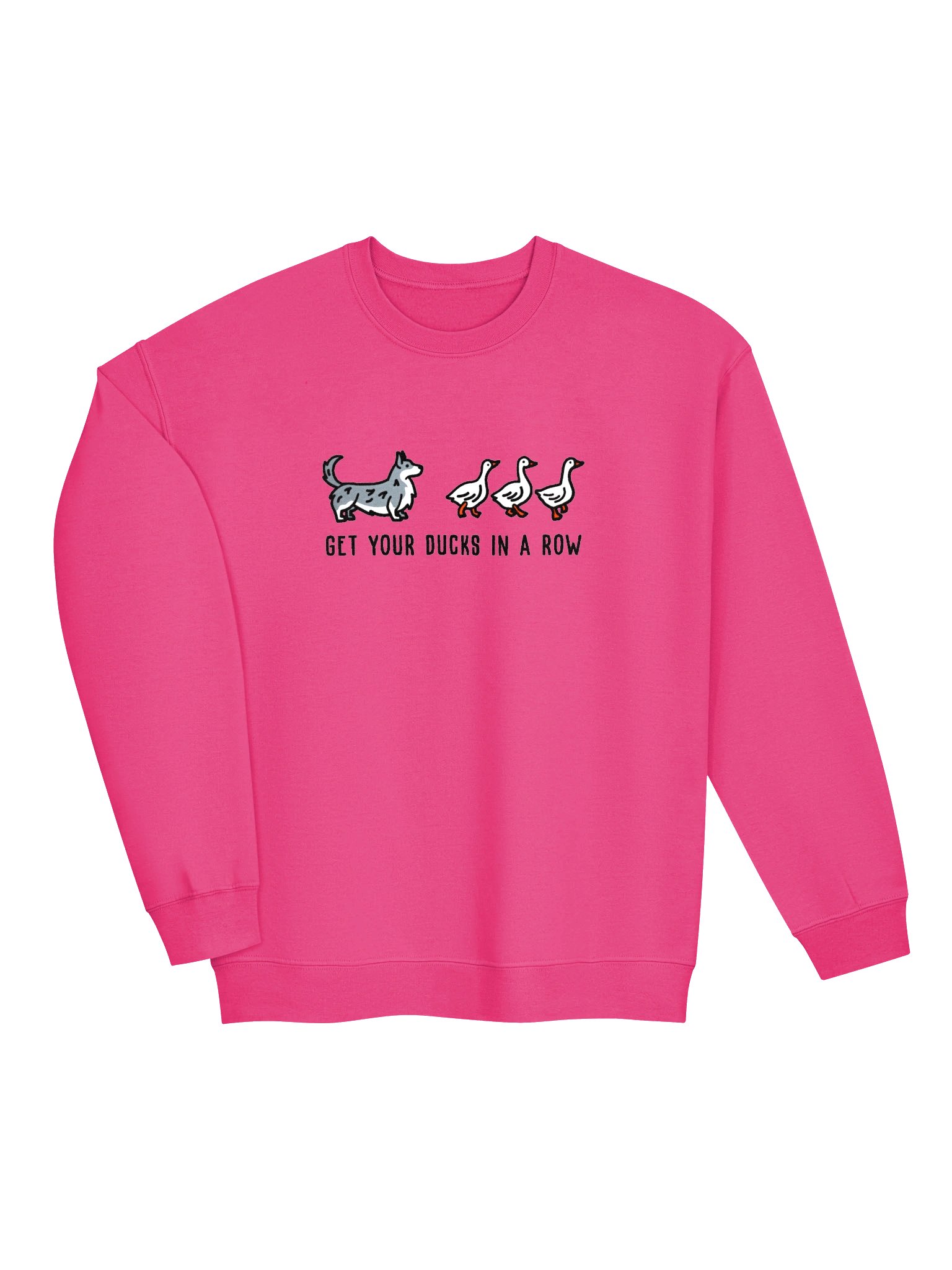 Get Your Ducks in a Row Sweatshirt(Embroidered) of a Cardigan Welsh Corgi(Blue Merle) product image (6)