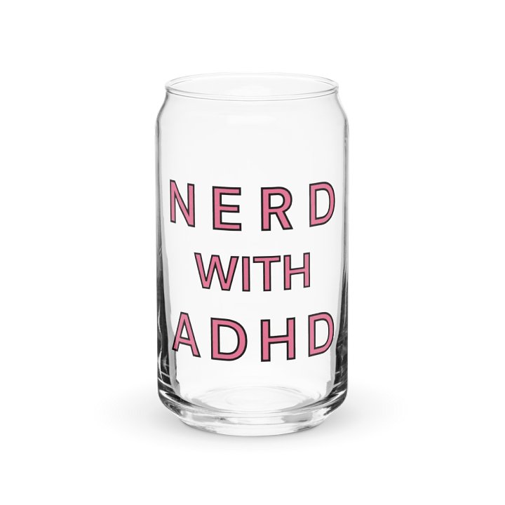 Nerd With ADHD Can-Shaped Glass product image (2)