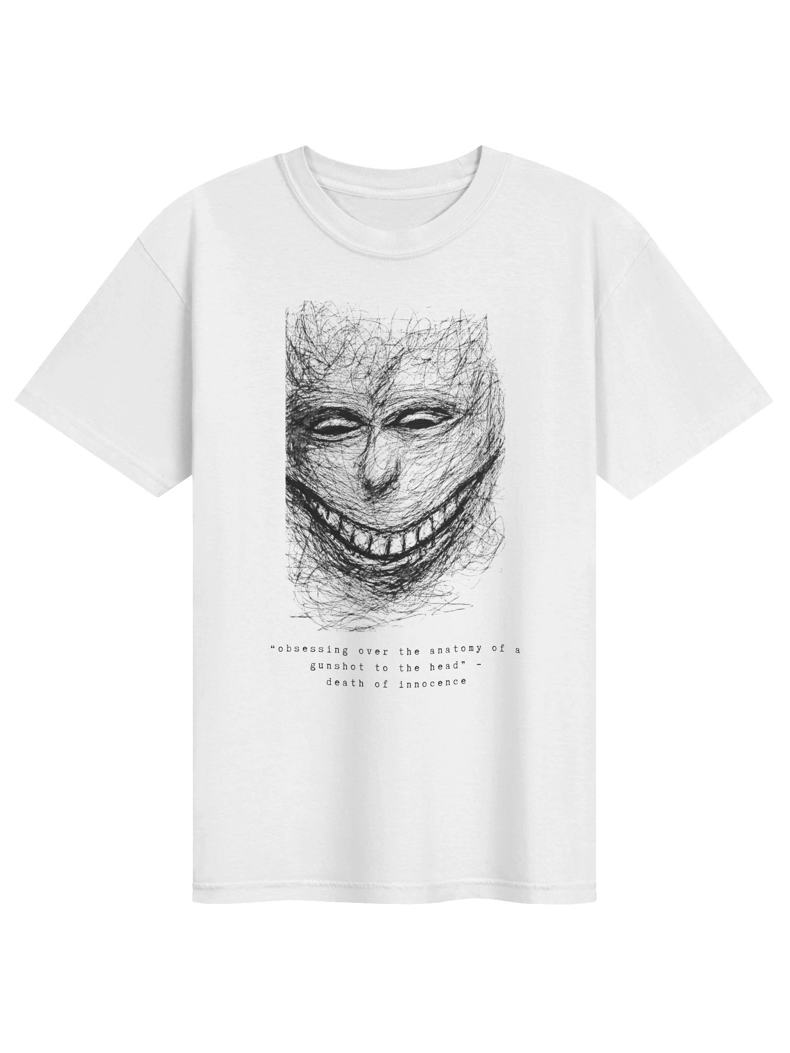 obsessing over the anatomy of a gunshot to the head tee product image (1)