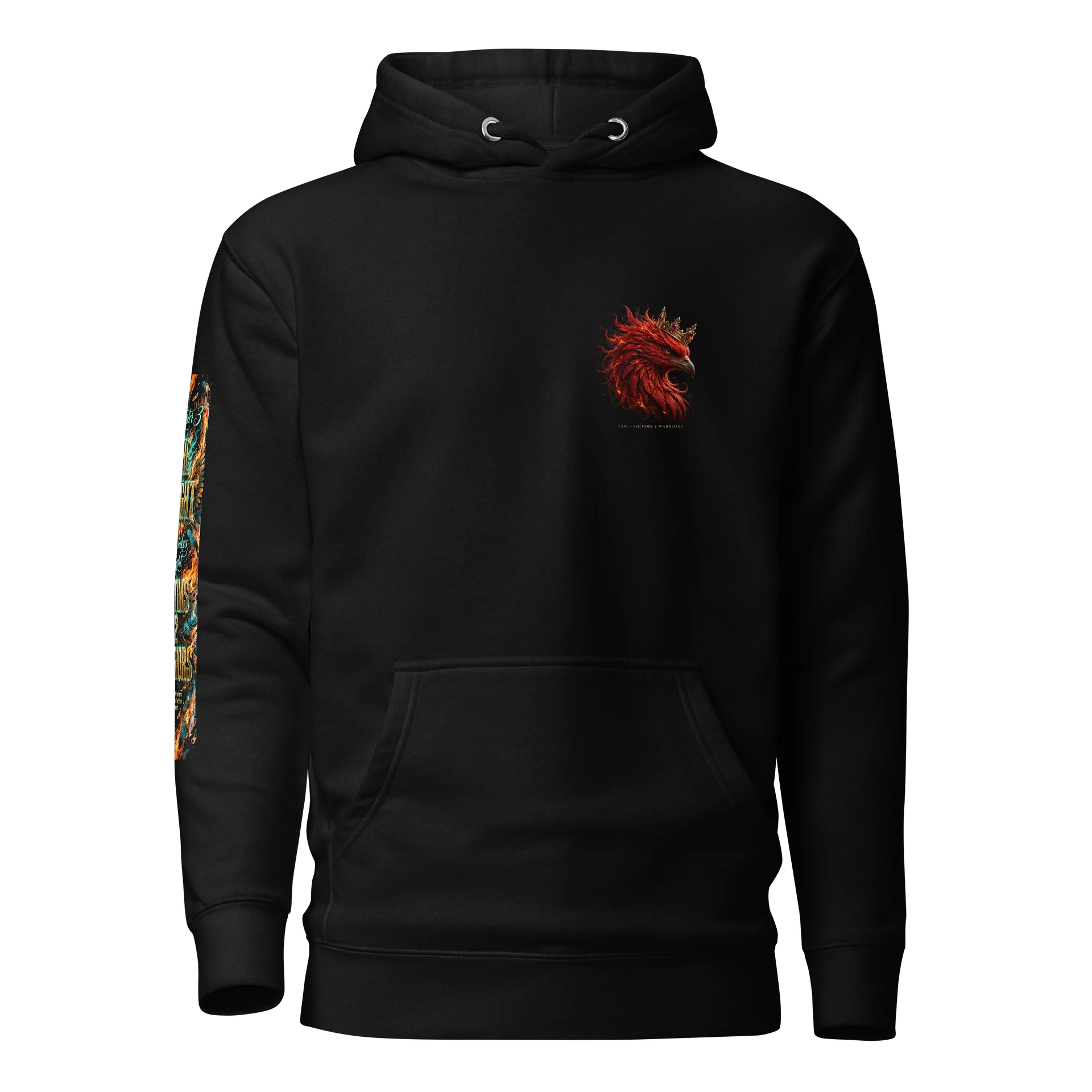V2W -PHOENIX COLLECTION- “ The Flight “ Black Out Edition Hoodie product image (1)