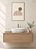 Beige Split Arch Sun Print | Boho Bathroom Wall Art