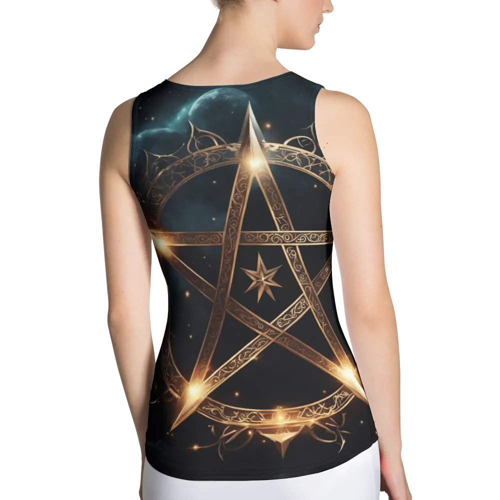 Black and Gold Symbology Star Tank Top product image (2)