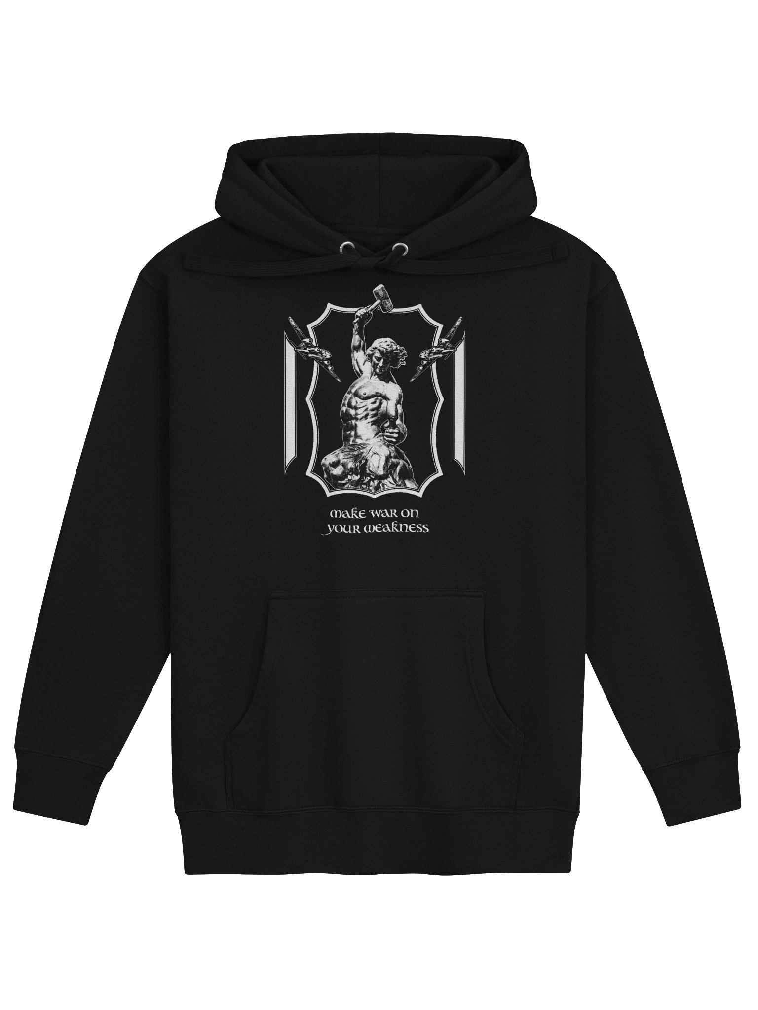 WAR ON WEAKNESS HOODIE BACKPRINT product image (1)