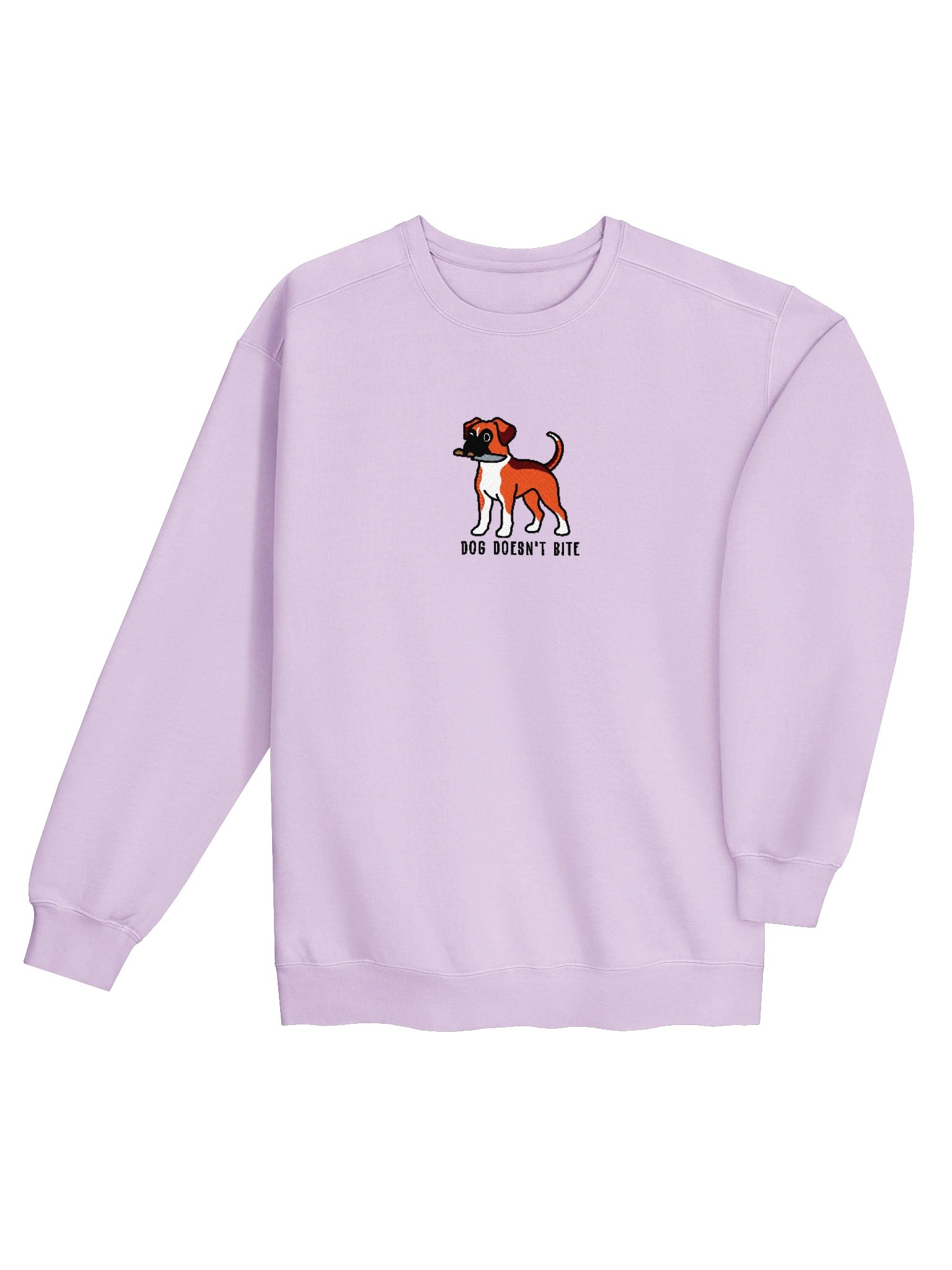 Dog Doesn't Bite Funny Chibi-Style Embroidered Premium Sweatshirt for Boxer(Red) Owners product image (36)