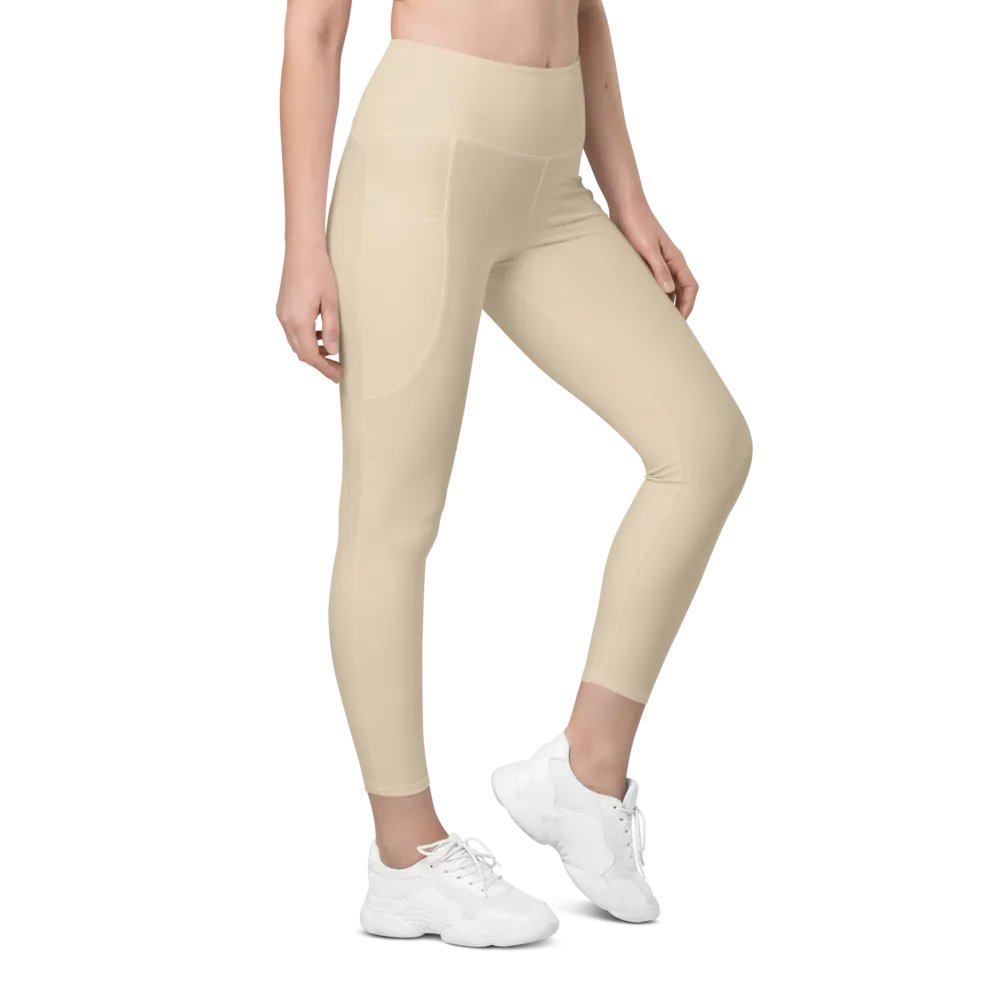 Pastel Cream Leggings with Pockets product image (7)