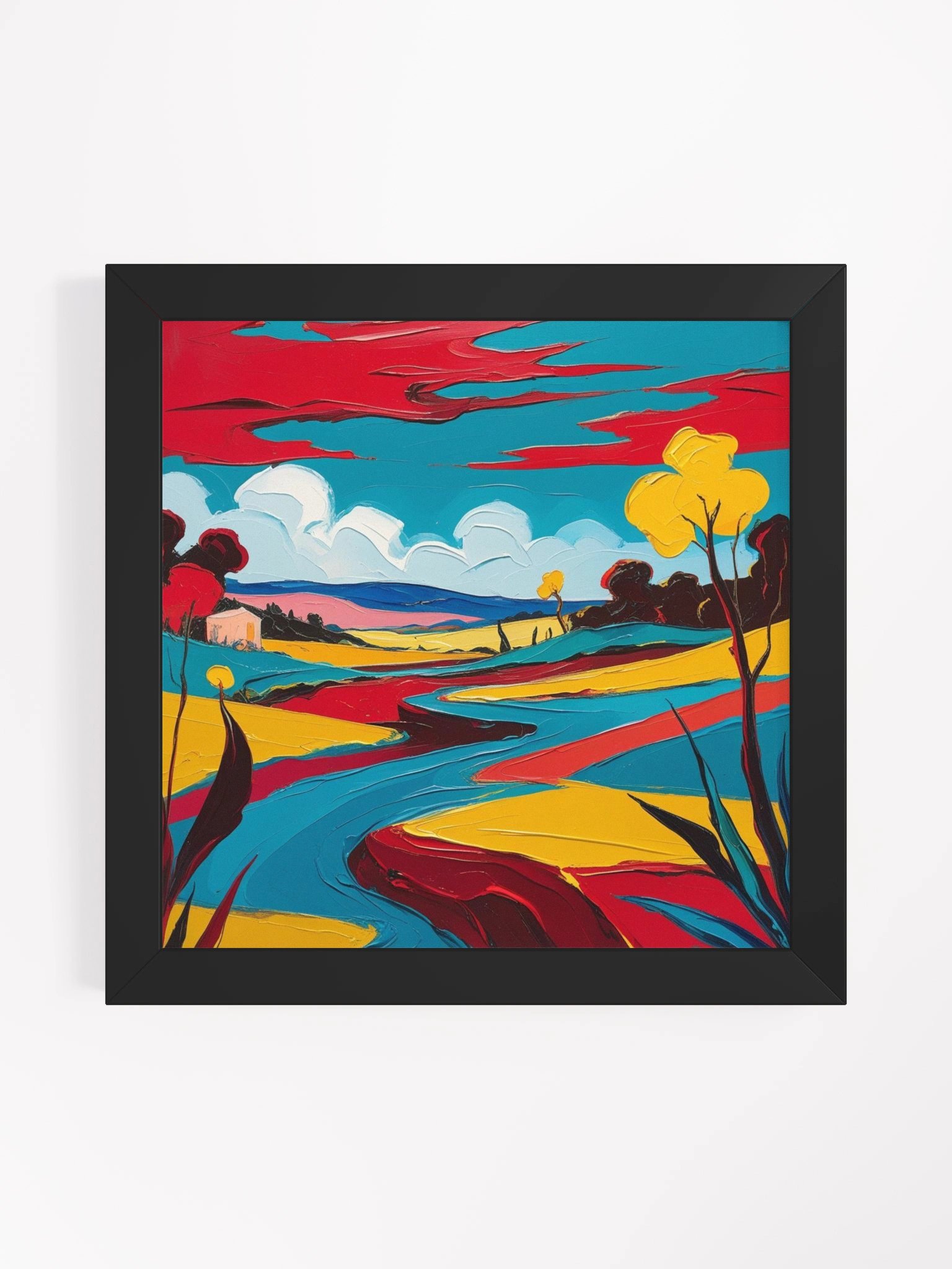 Vibrant Pathways: Framed Matte Poster product image (1)