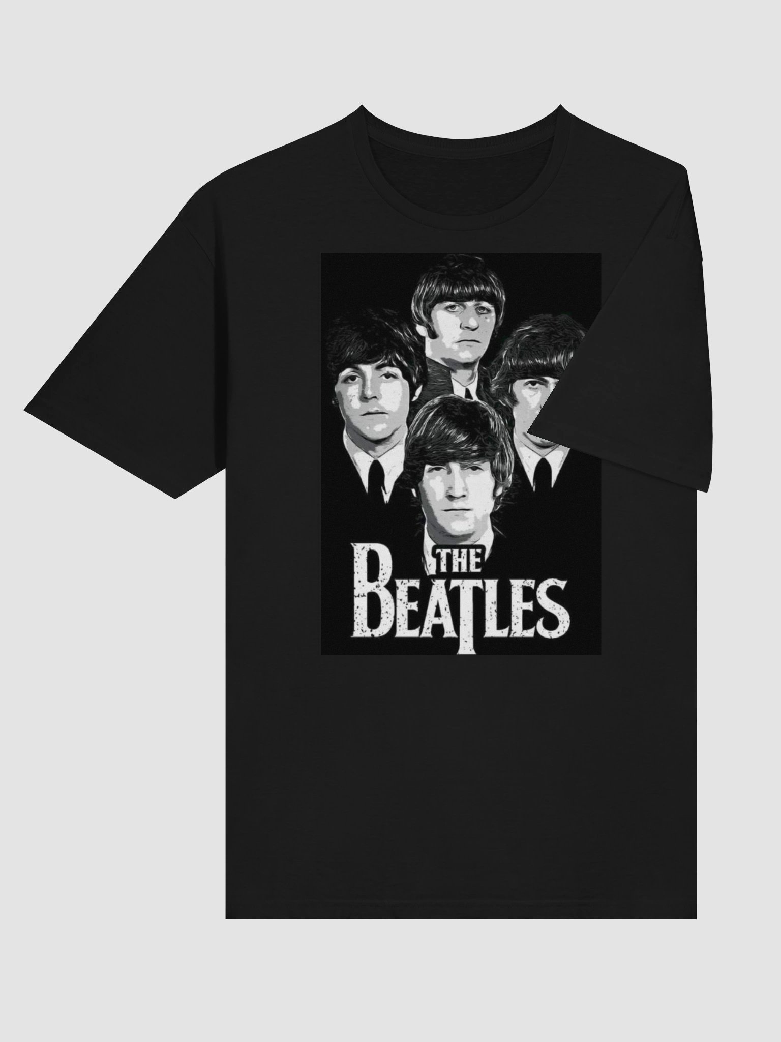 The Beatles T-Shirt | Black & White Portrait Graphic Tee | Classic Rock Band Shirt product image (4)