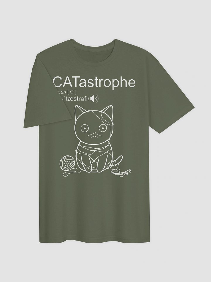 CATastrophe (Cat with Yarn - White Print) - Unisex Adult Super Soft Lightweight T-shirt product image (14)