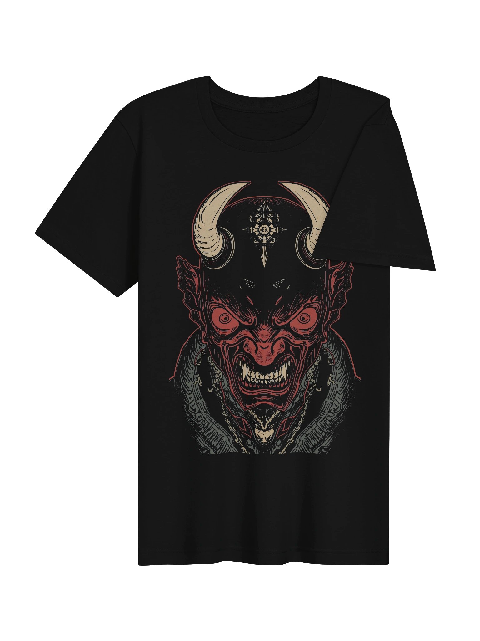Crimson Oni Mask Lightweight T-Shirt product image (7)