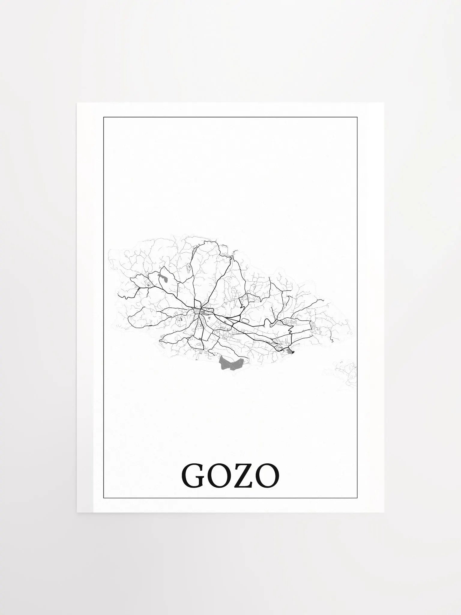 Gozo, Malta, city map print product image (5)
