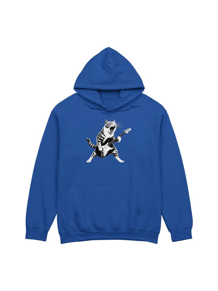 CAT PLAYING GUITAR HOODIE product image (1)