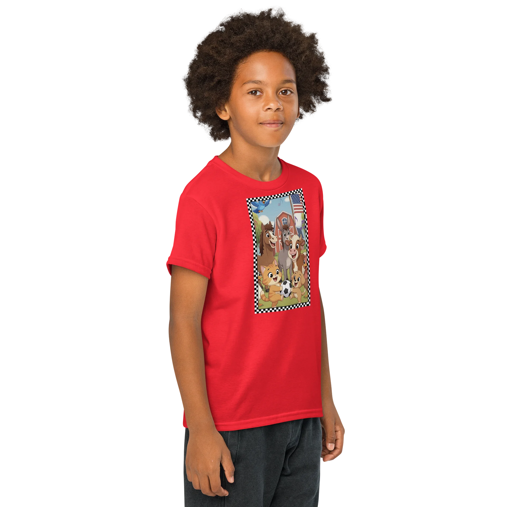 Cute Farm Friends Soccer Youth Sports Tee product image (4)