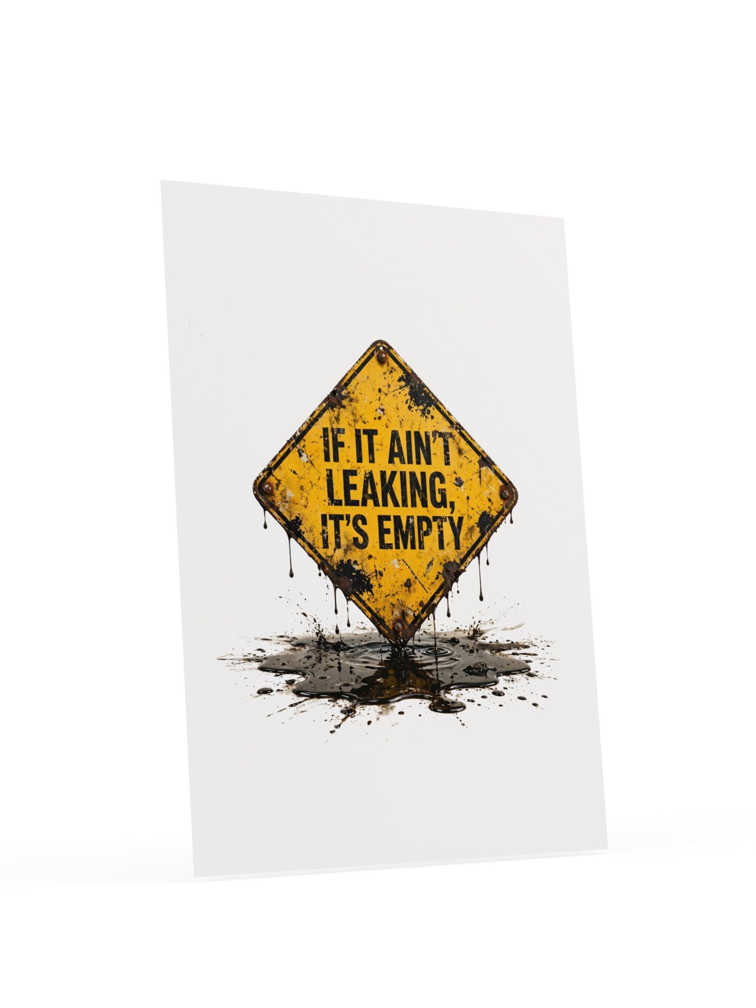 If It Ain't Leaking It's Empty Funny Mechanic Garage Poster product image (4)