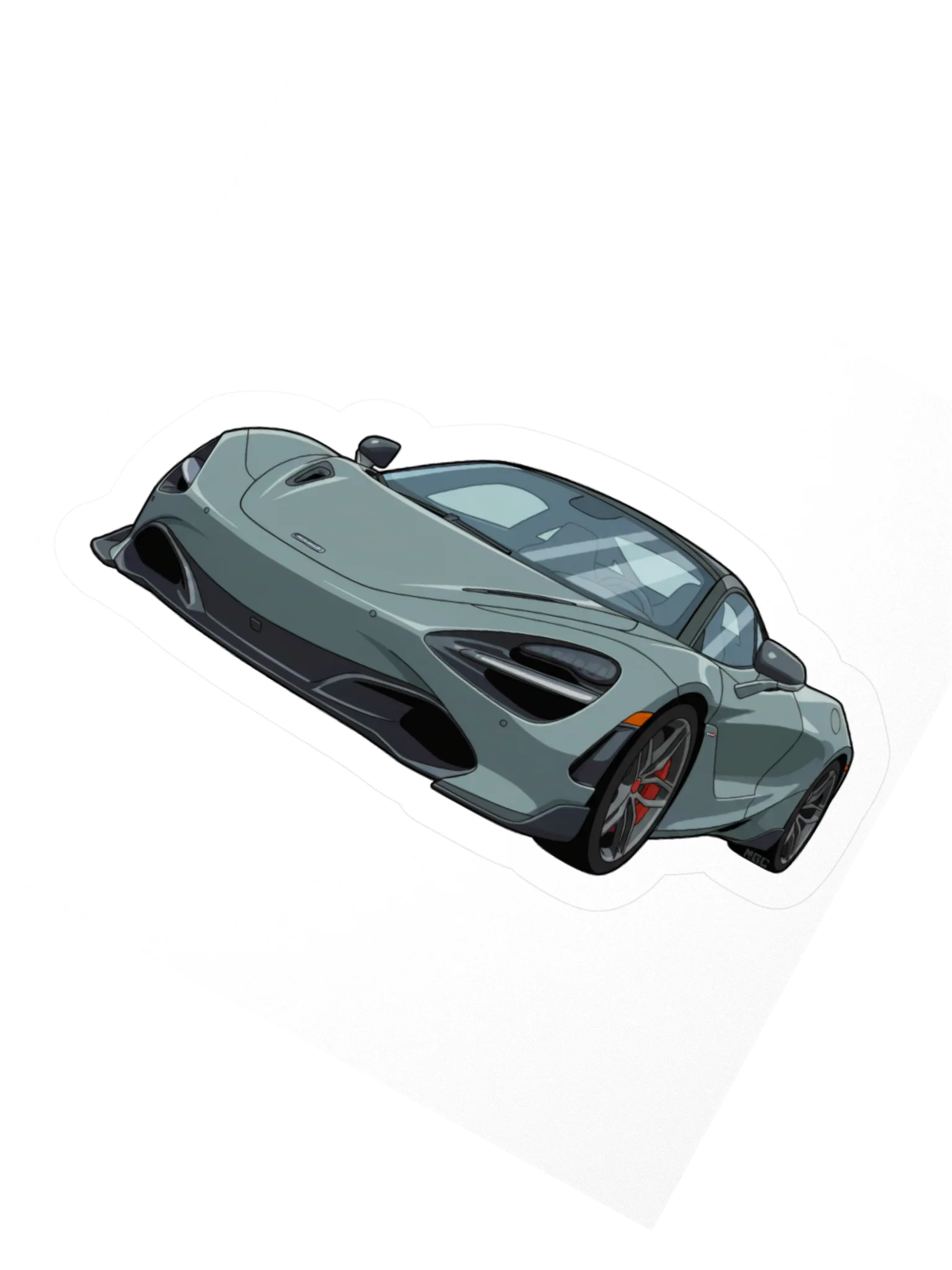 Polaris Blue McLaren 720S Sticker (Retro, Sketch, Silhouette) product image (5)