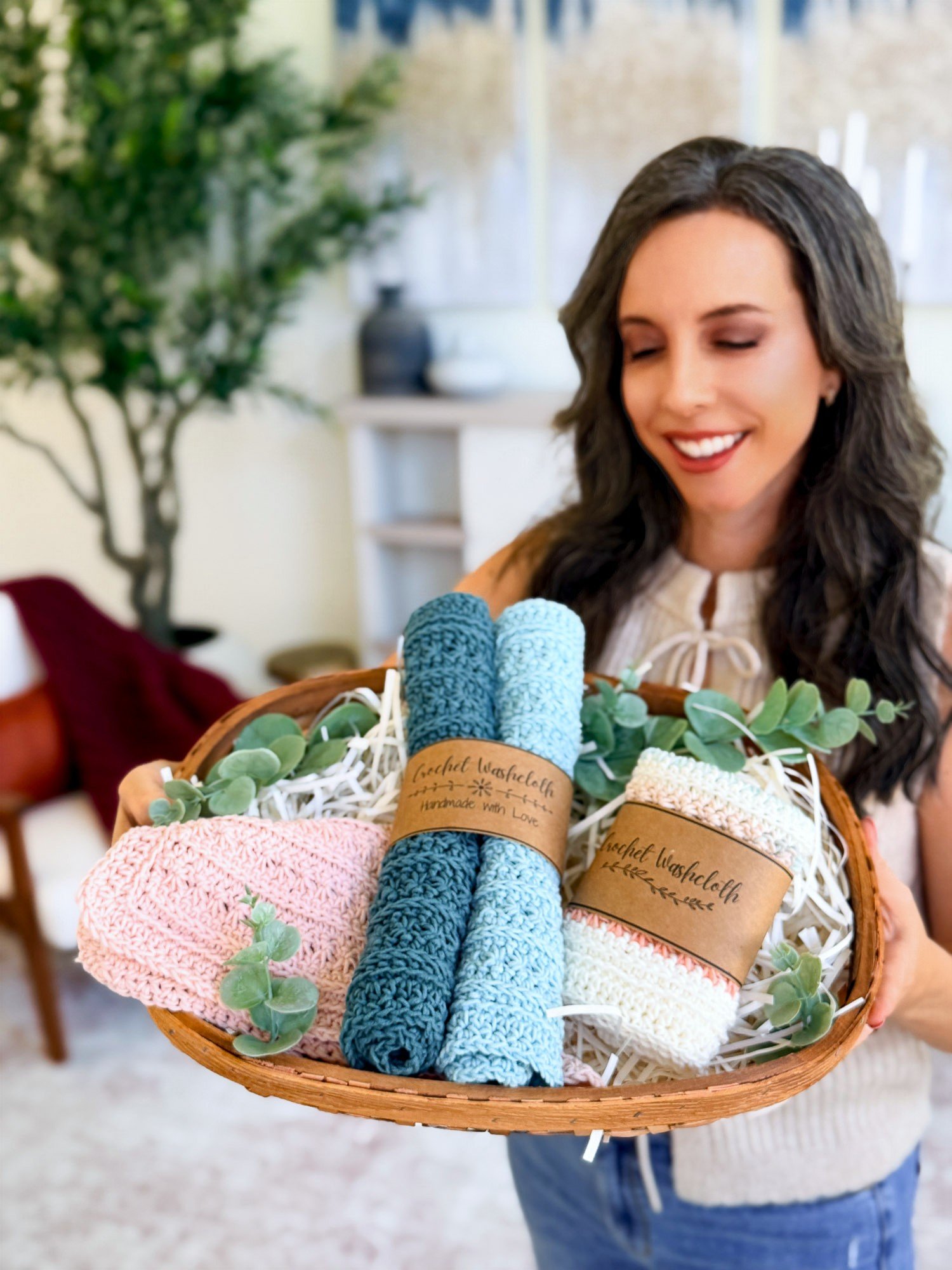 Petal Loop Stitch Crochet Washcloth product image (8)