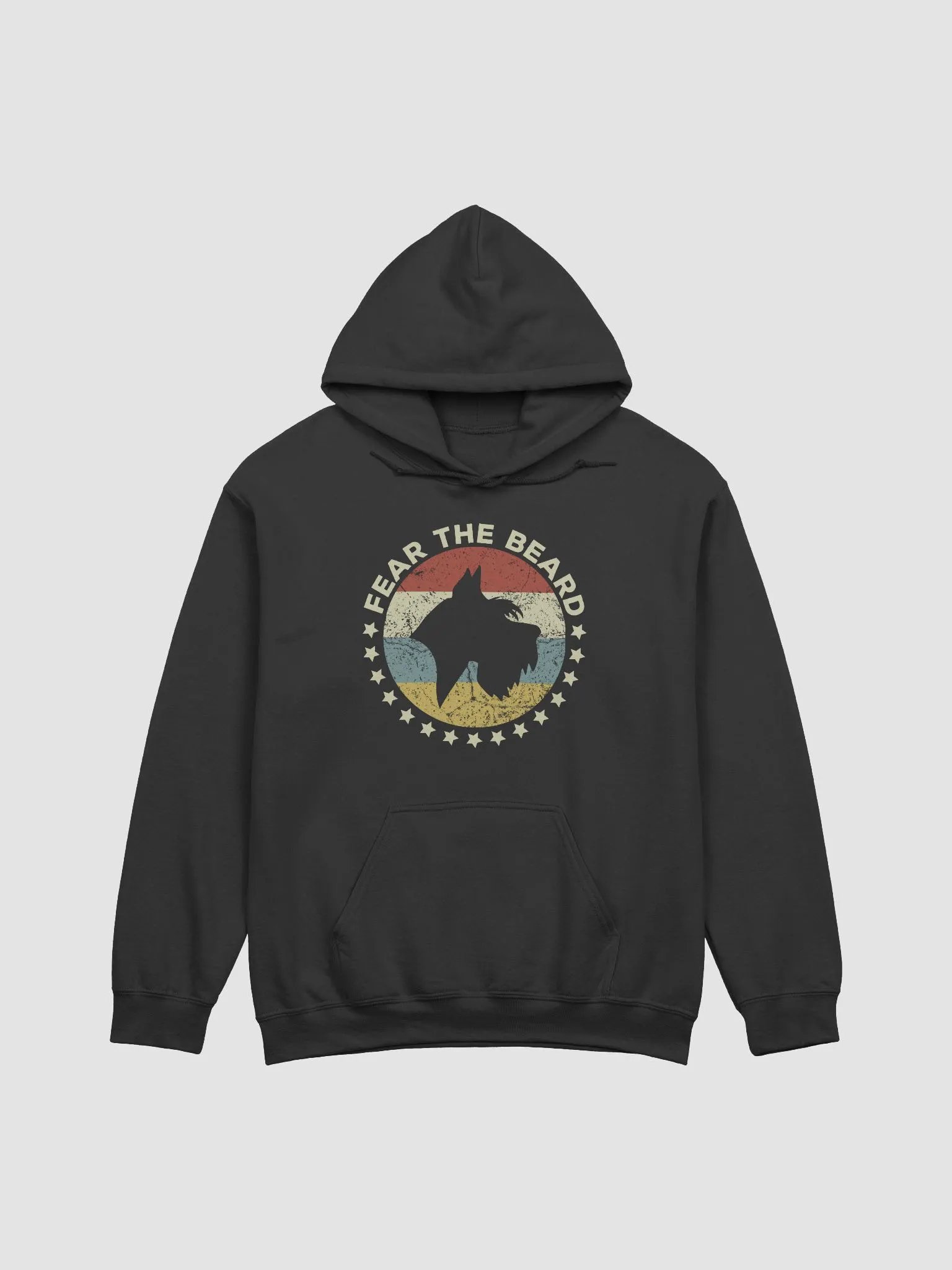 Fear the Beard Hooded Sweatshirt | Retro-Style Hoodie for Schnauzer Dog Owners product image (1)