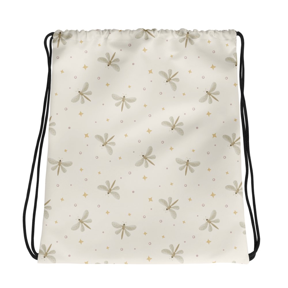 Serene Dragonflies Drawstring Bag product image (1)