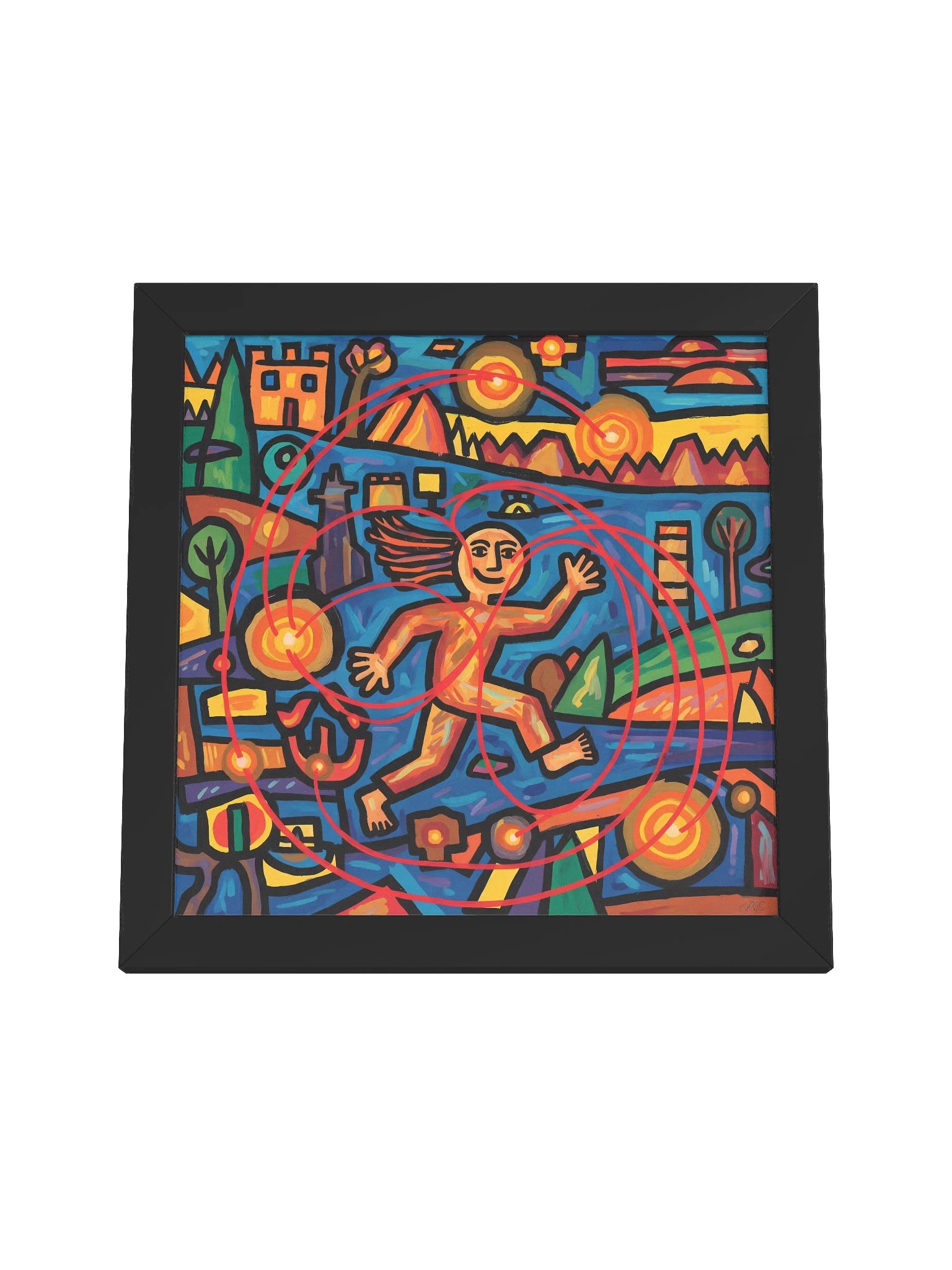 Run the Daily Turmoil – Framed Matte Art Poster product image (5)