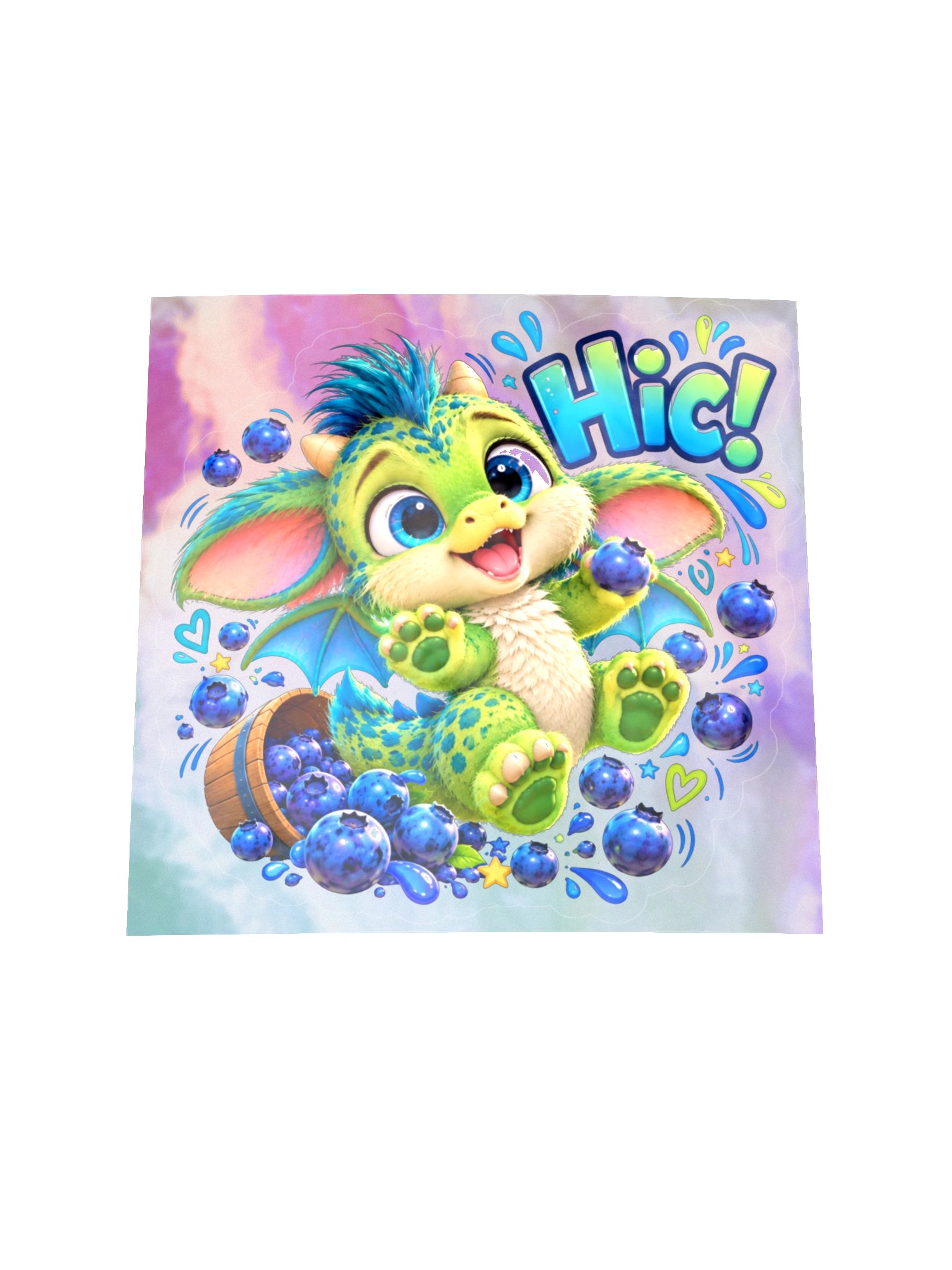 Rumble the Hiccuping Dragon “HIC!” Holographic Sticker product image (3)