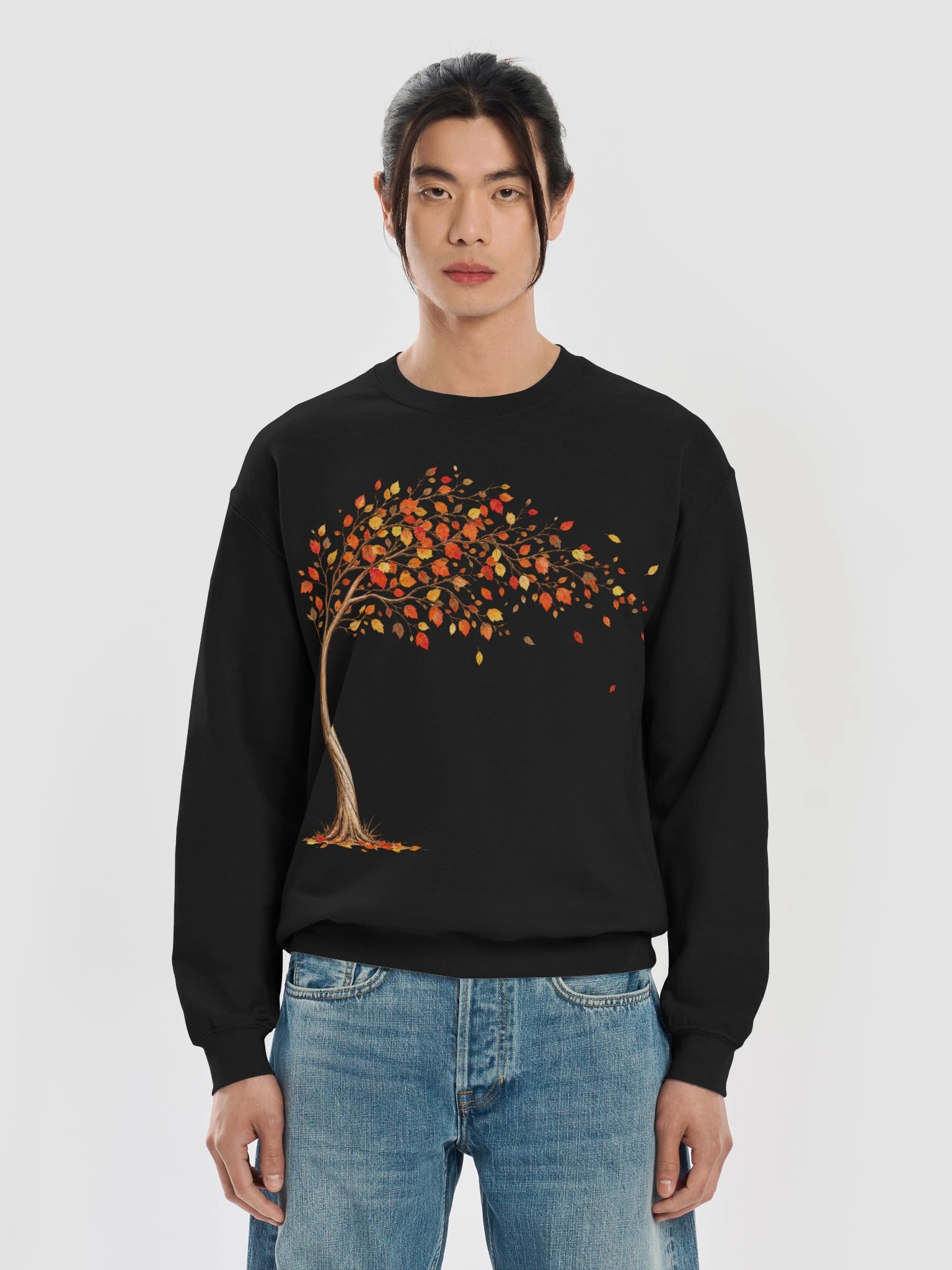Autumn Leaves Sweatshirt – Cozy Fall Vibes Crewneck & Rustic Nature Apparel product image (17)