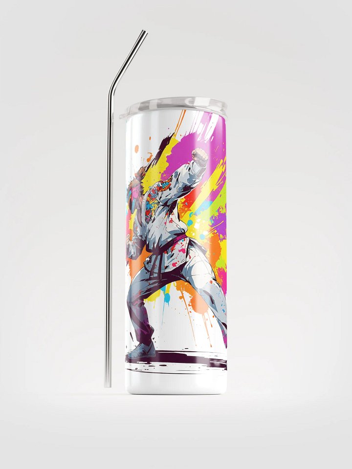 Stainless Steel Tumbler ( D_0144_Color Kick Taekwondo Boy of the Streets ) product image (1)