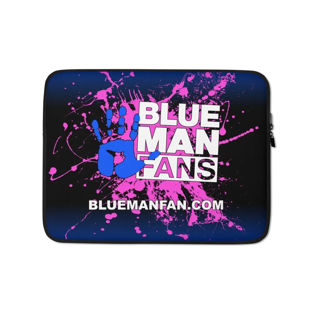Blue Man Fans Hand Print Laptop Sleeve product image (1)