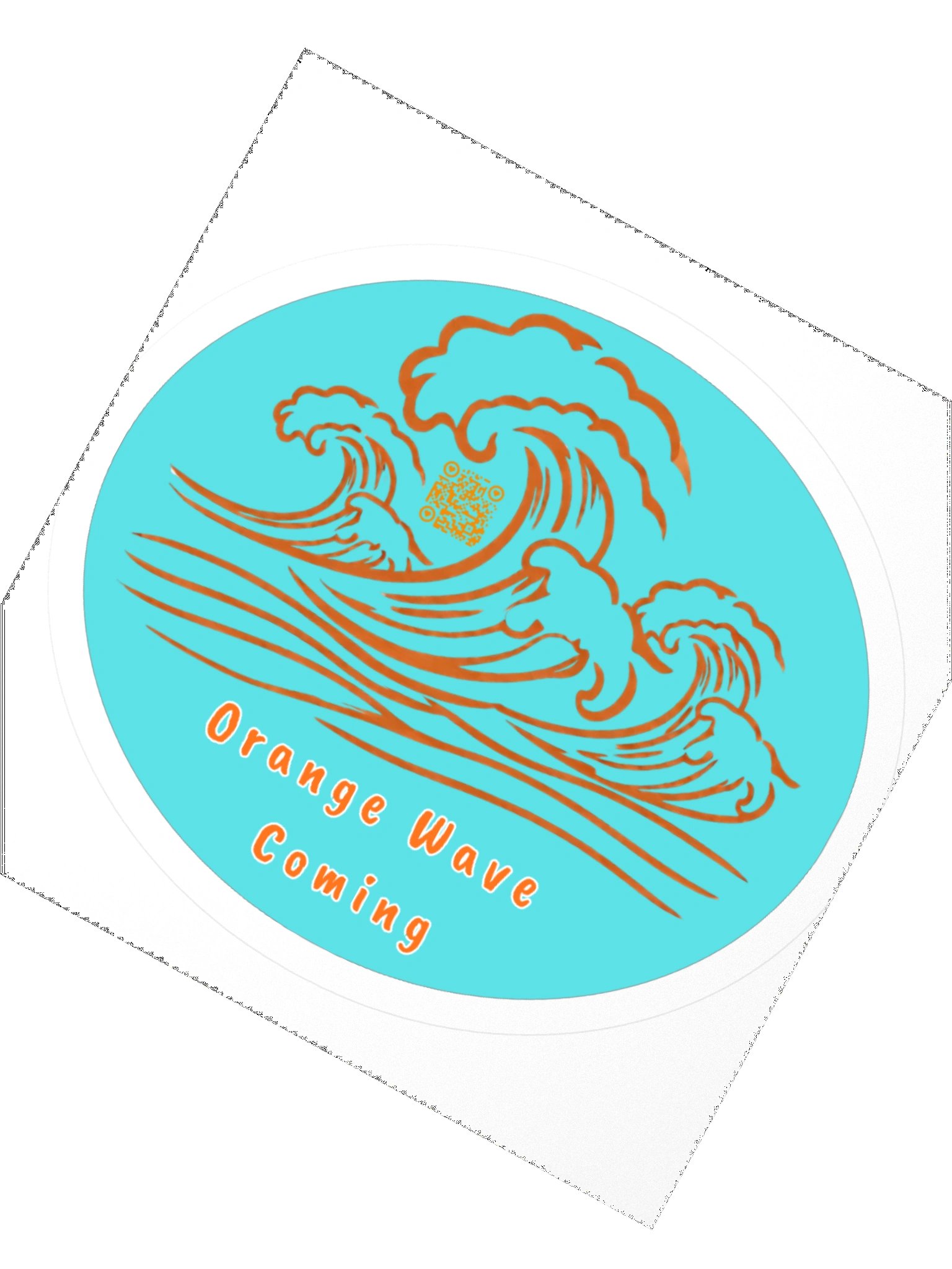 Orange Wave Coming Stickers product image (6)