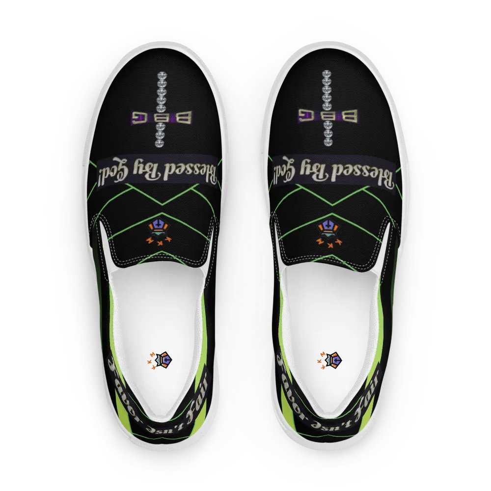 BBG Lime Green and Black Women's Slip On product image (1)