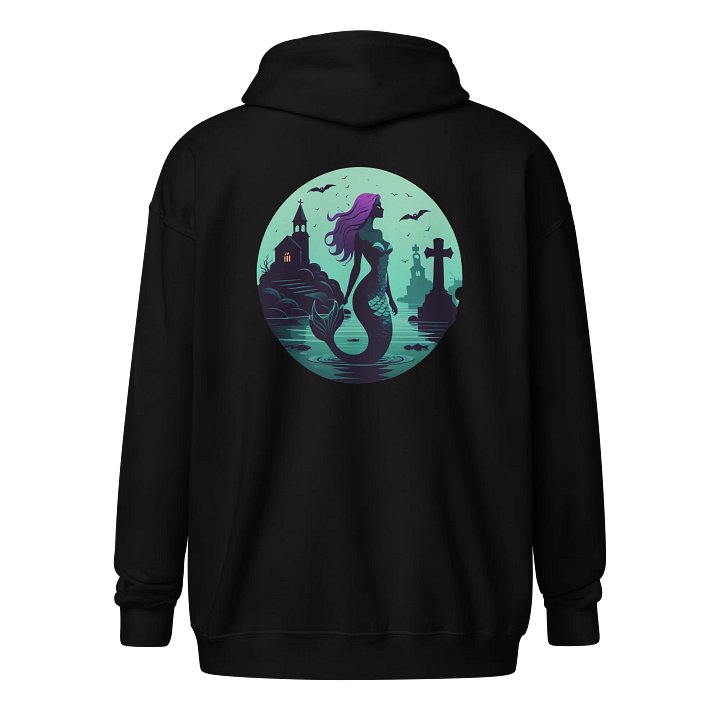 Creepy AF Seaside Cemetery Zip Hoodie product image (2)