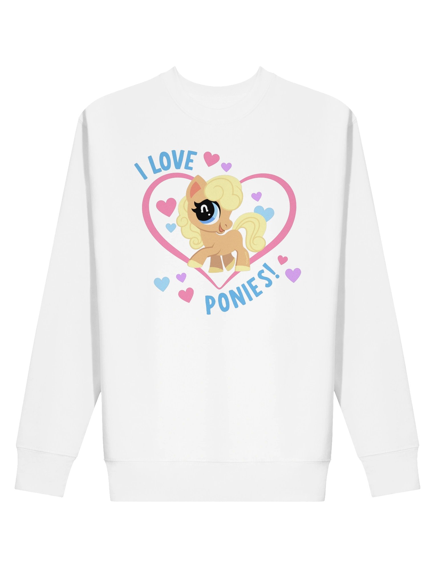 I Love Ponies Sweatshirt (light) product image (2)