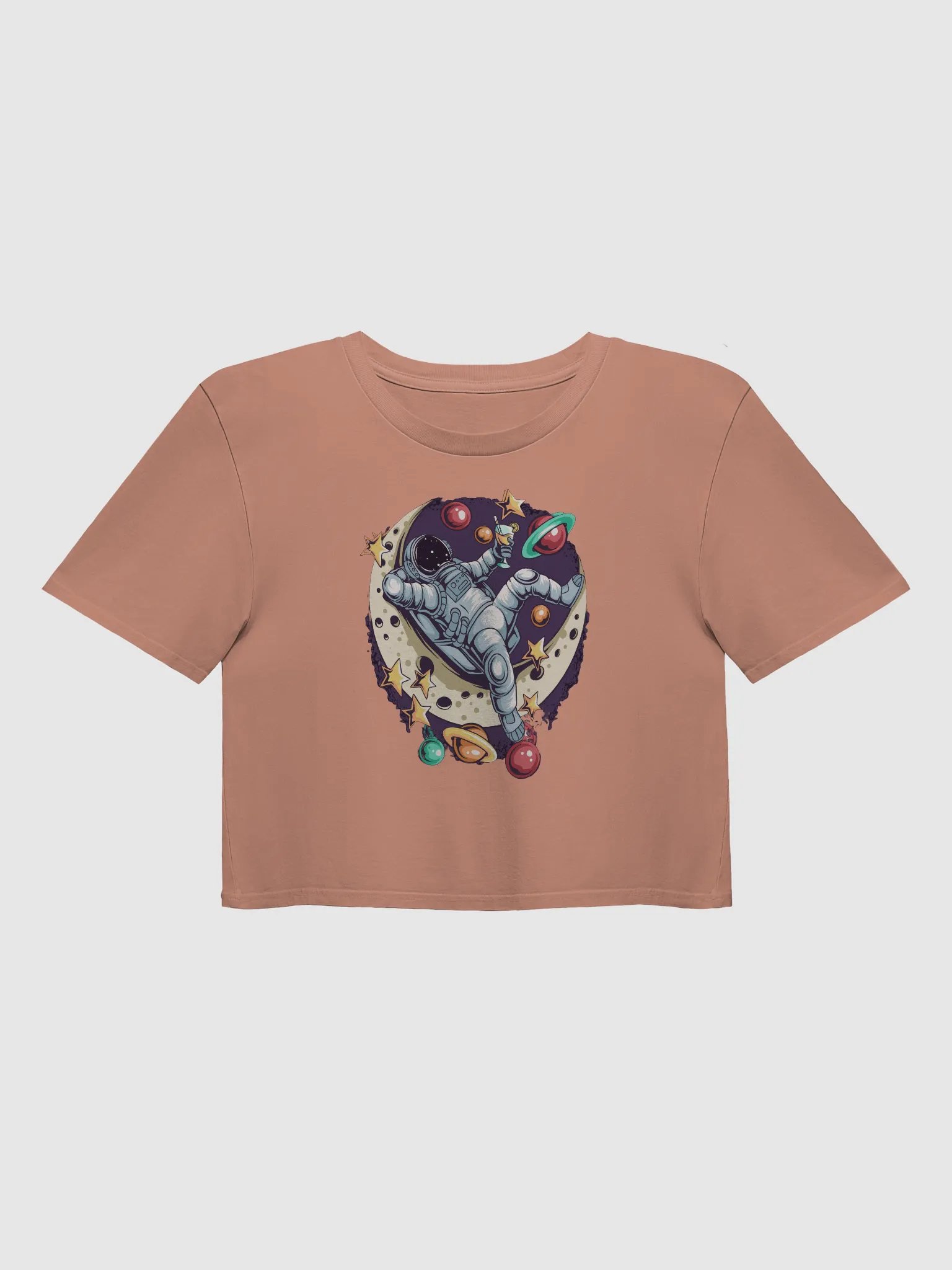 Cosmic Cocktail Women’s Crop Top – Sip in Style, Shine Like the Stars product image (1)