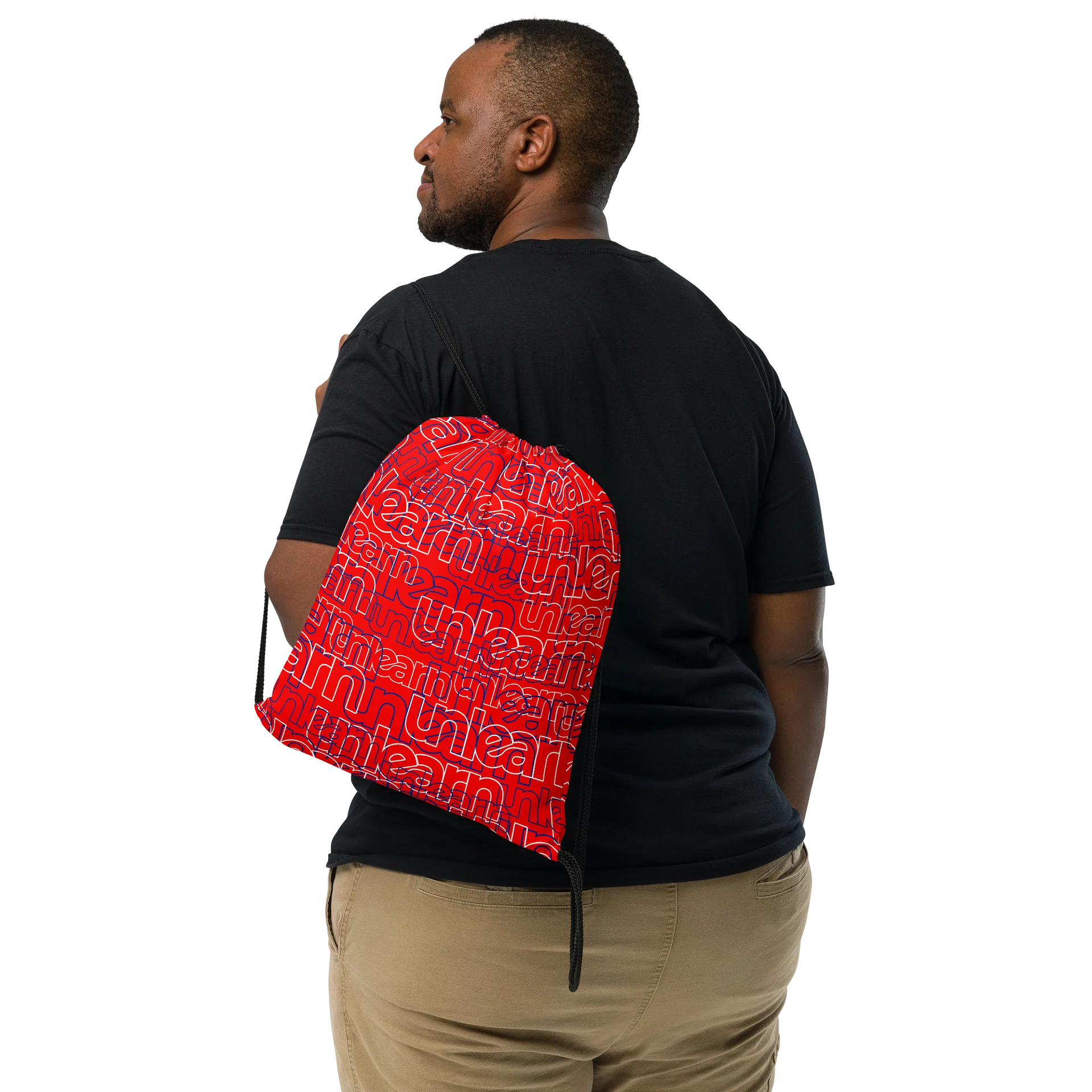 Wired Drawstring Bag: Red product image (2)