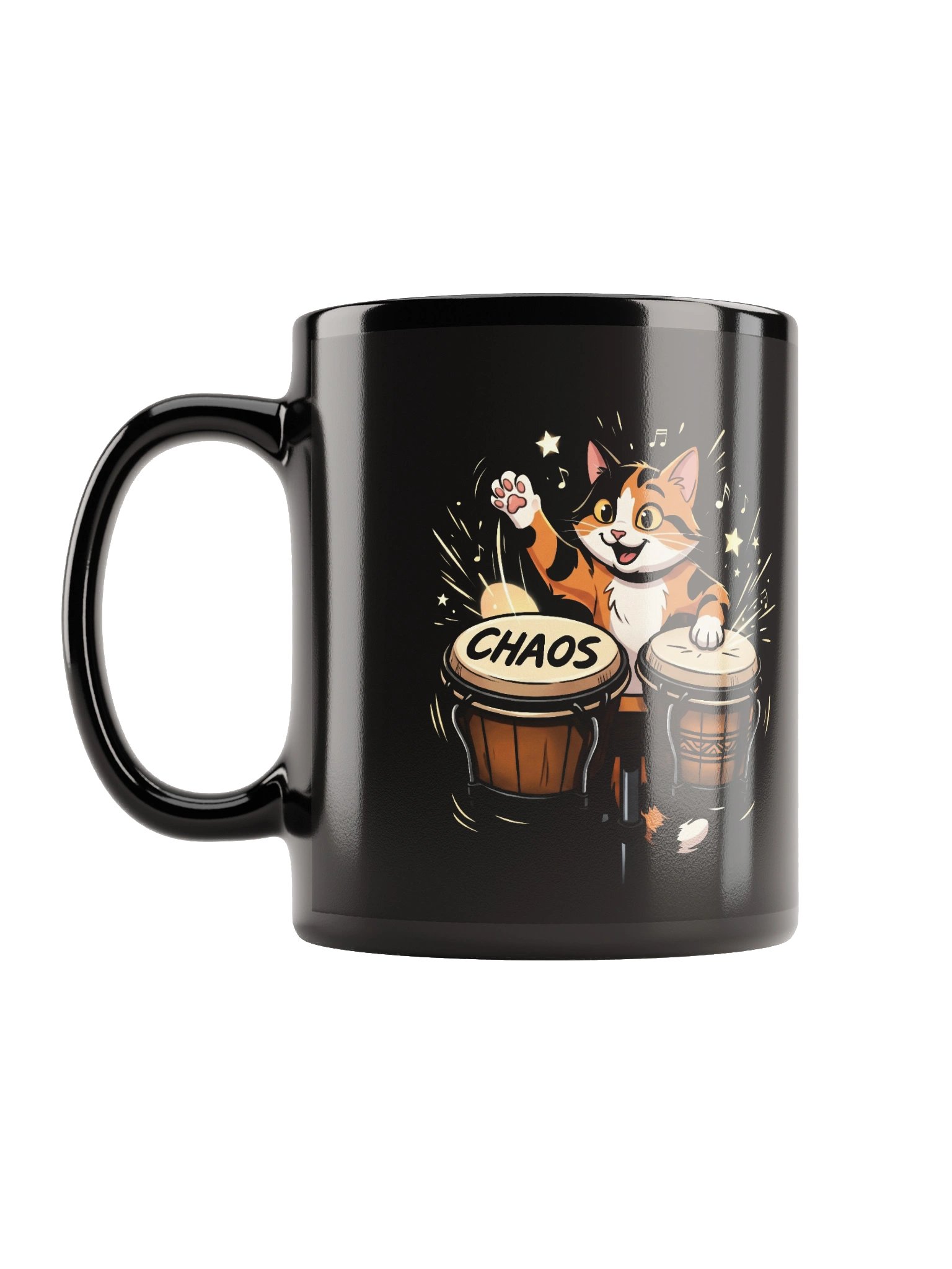 Chaos Bongo Cat Mug - Black product image (1)