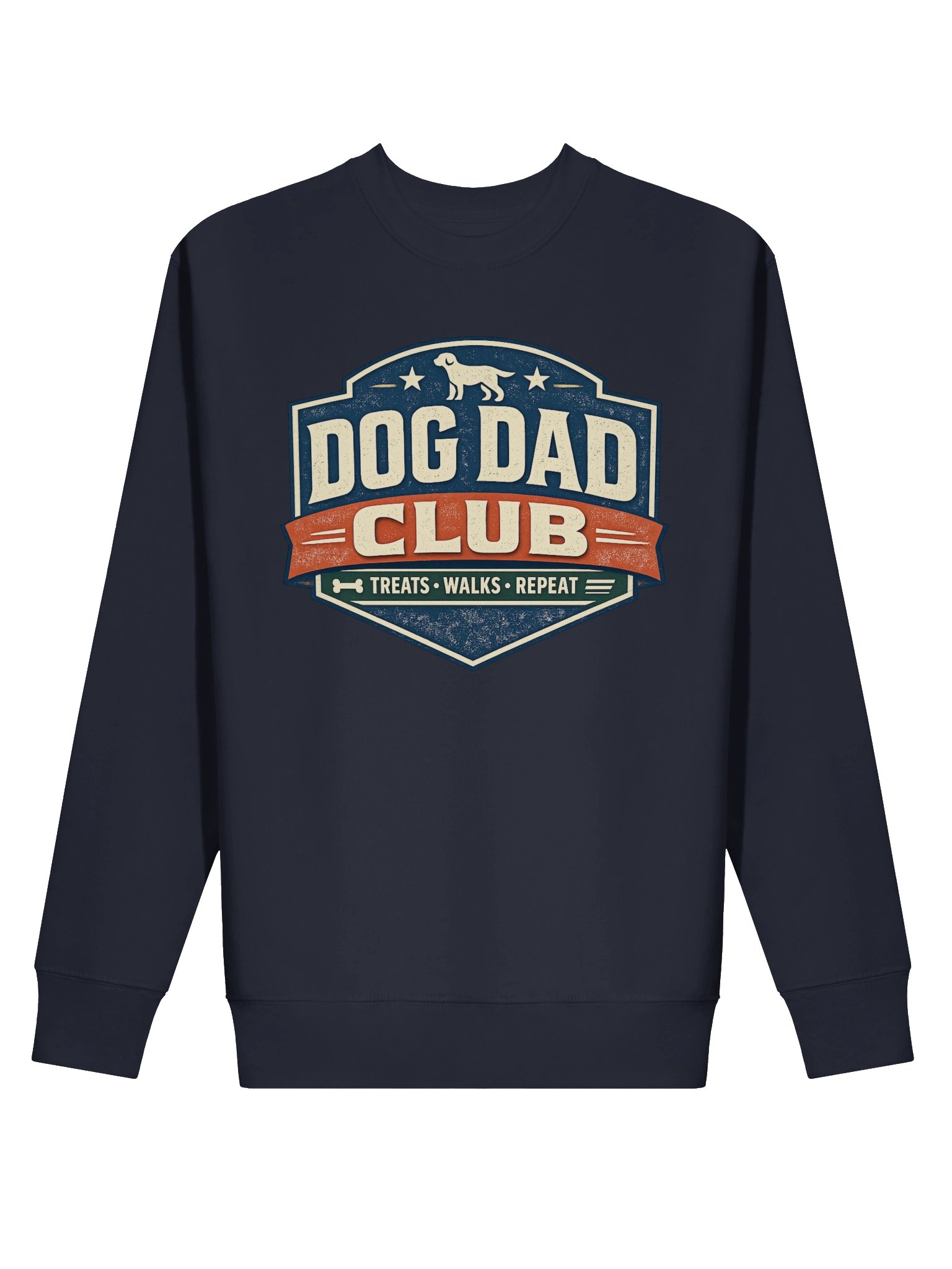 Dog Dad Club Crewneck Sweatshirt – Vintage Dog Dad Sweatshirt | Treats Walks Repeat product image (3)